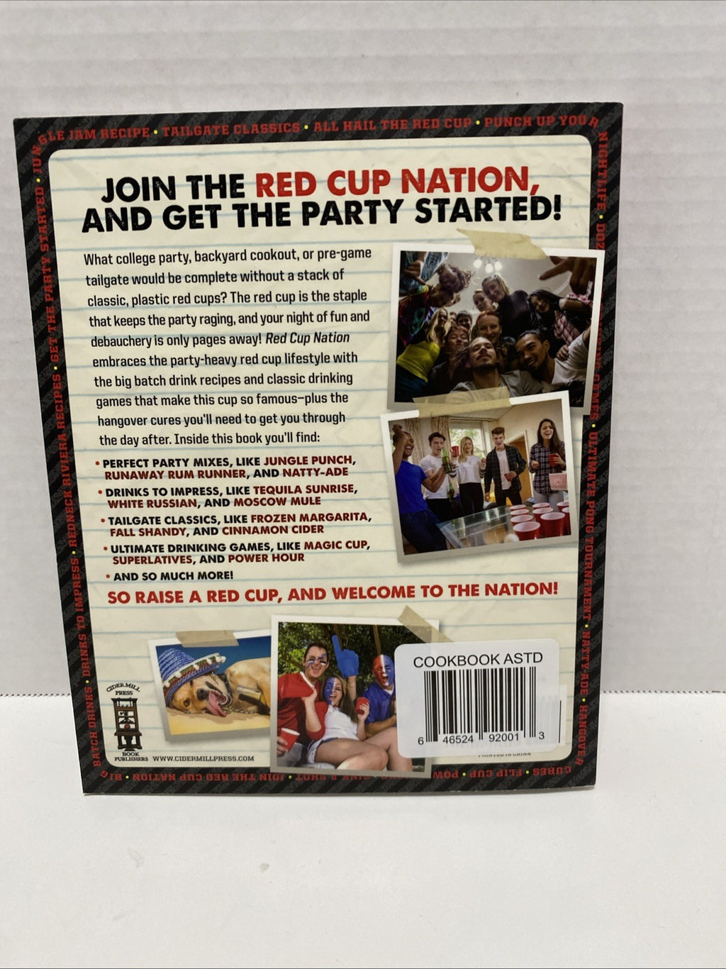 Red Cup Nation : 100 Party Drink Recipes by Shane Carley (2016, Trade Paperback)