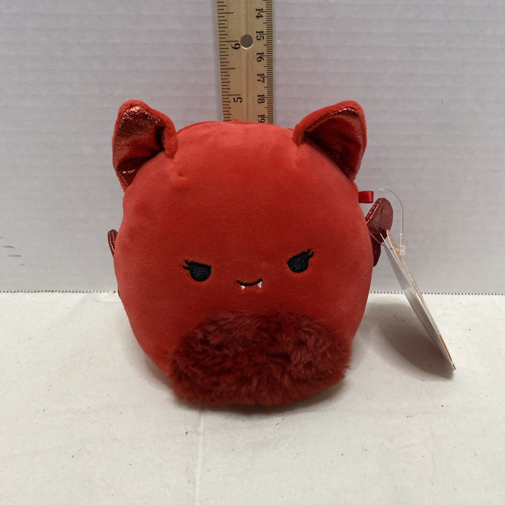Squishmallows Halloween Valentine the Bat Fuzzy Belly 5 Inch Soft Plush New