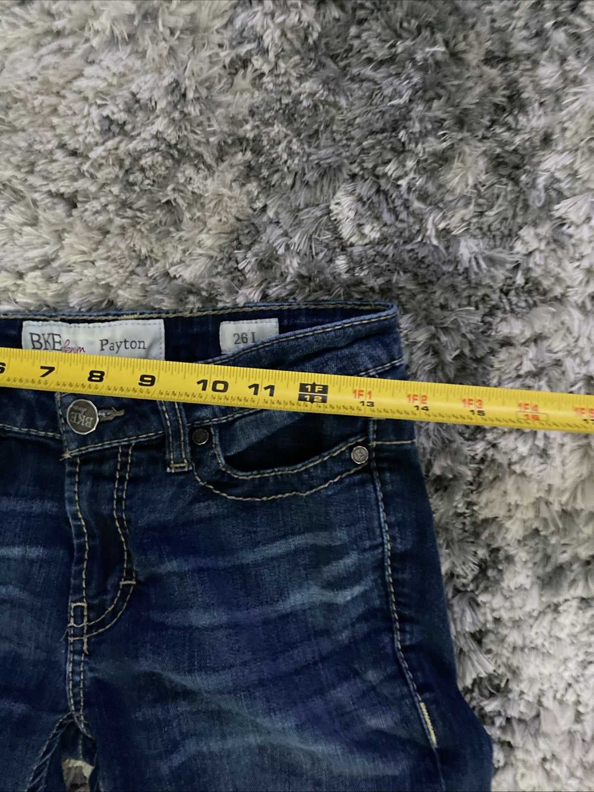 BKE Denim Women's Size 26L Long Peyton Bootcut Jeans Dark Wash 33.5 Inseam