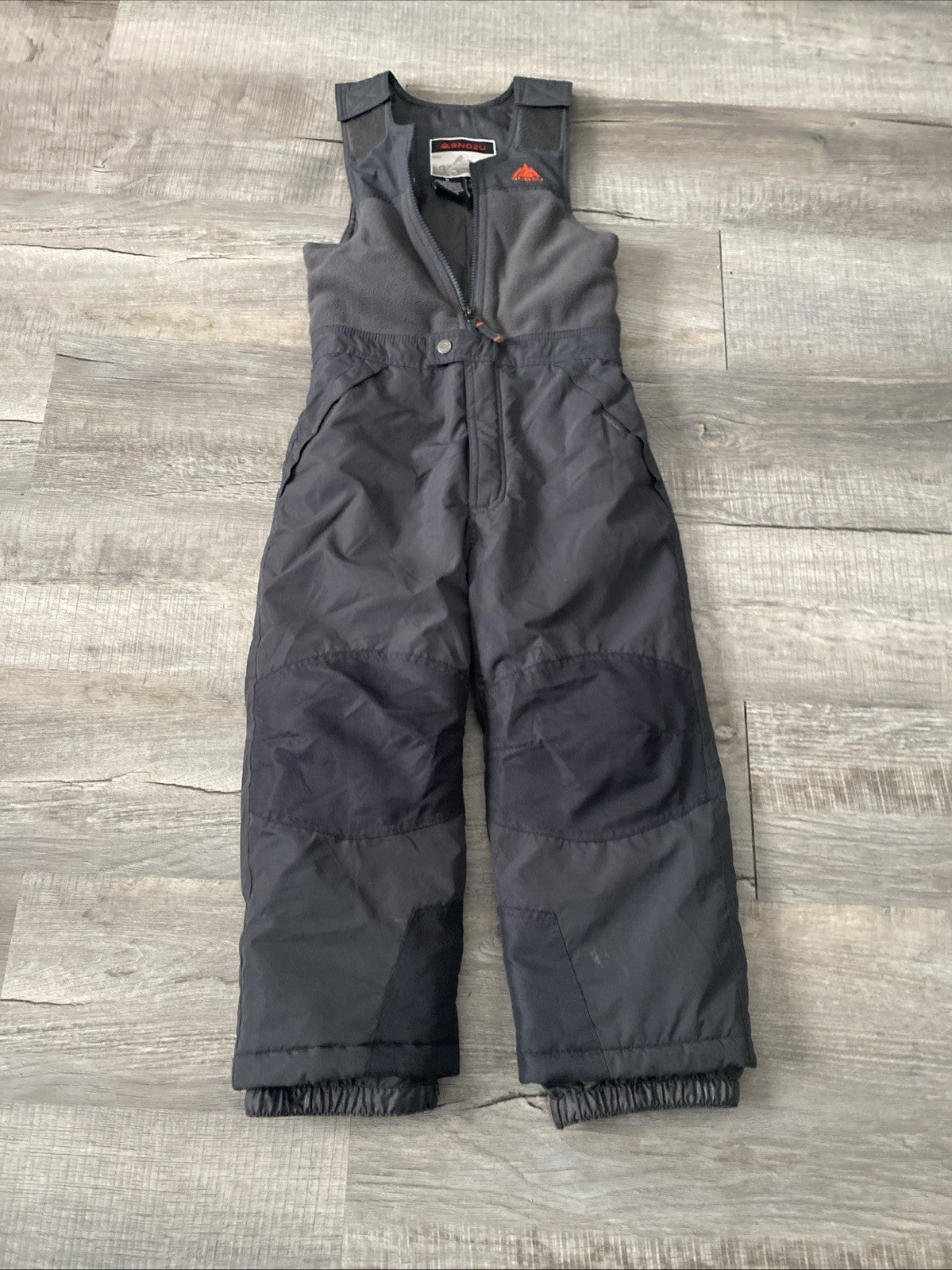 Snozu Kids Snowsuit Boys Size 6 Black Winter Snow Bib Overalls Outdoor Wear