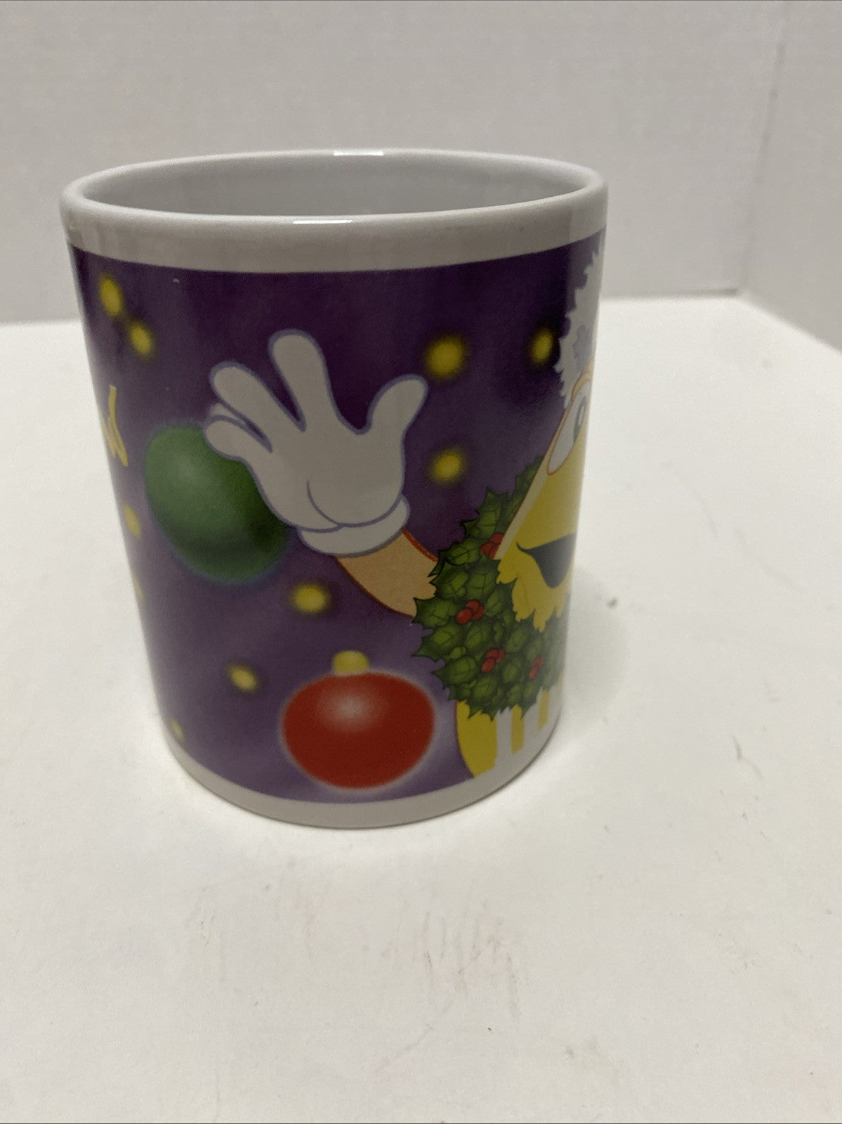 M&M’s Yellow Character Christmas Holiday Mug Cup Santa Hat Galerie Mars