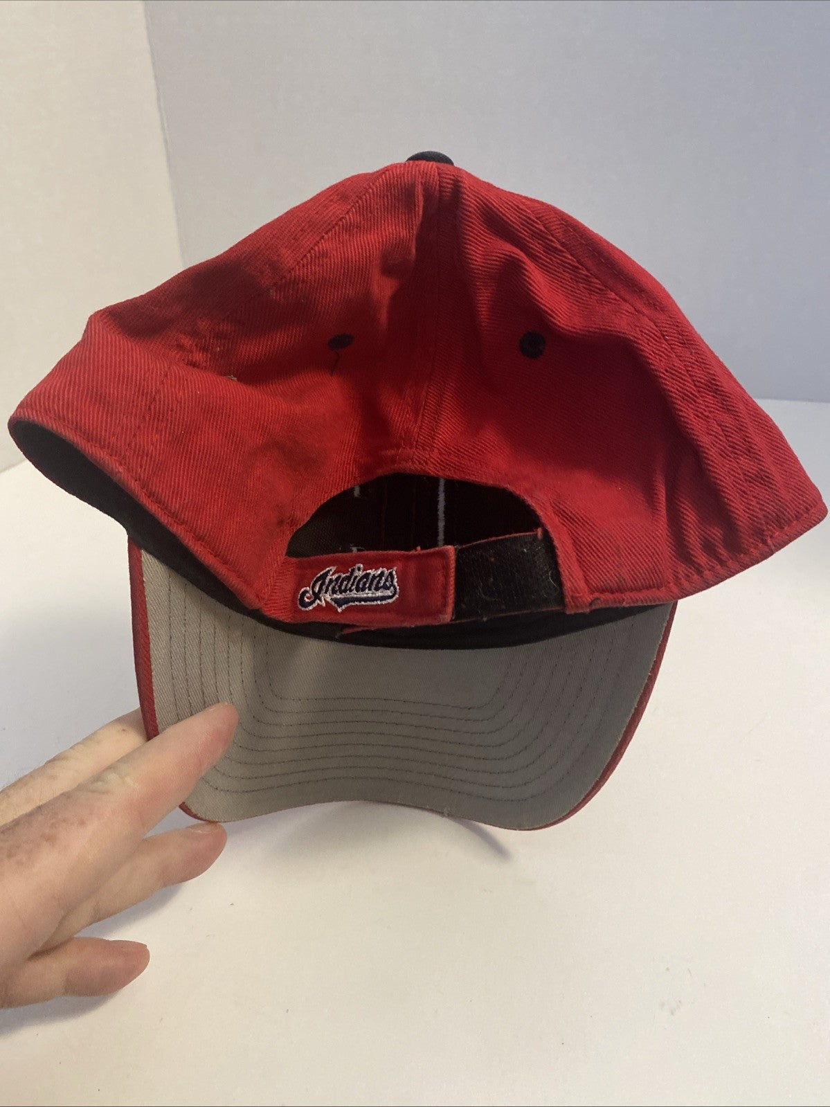 Cleveland Indians MLB OC Sports Hat Cap Solid Red w/ C Logo Team Adjustable