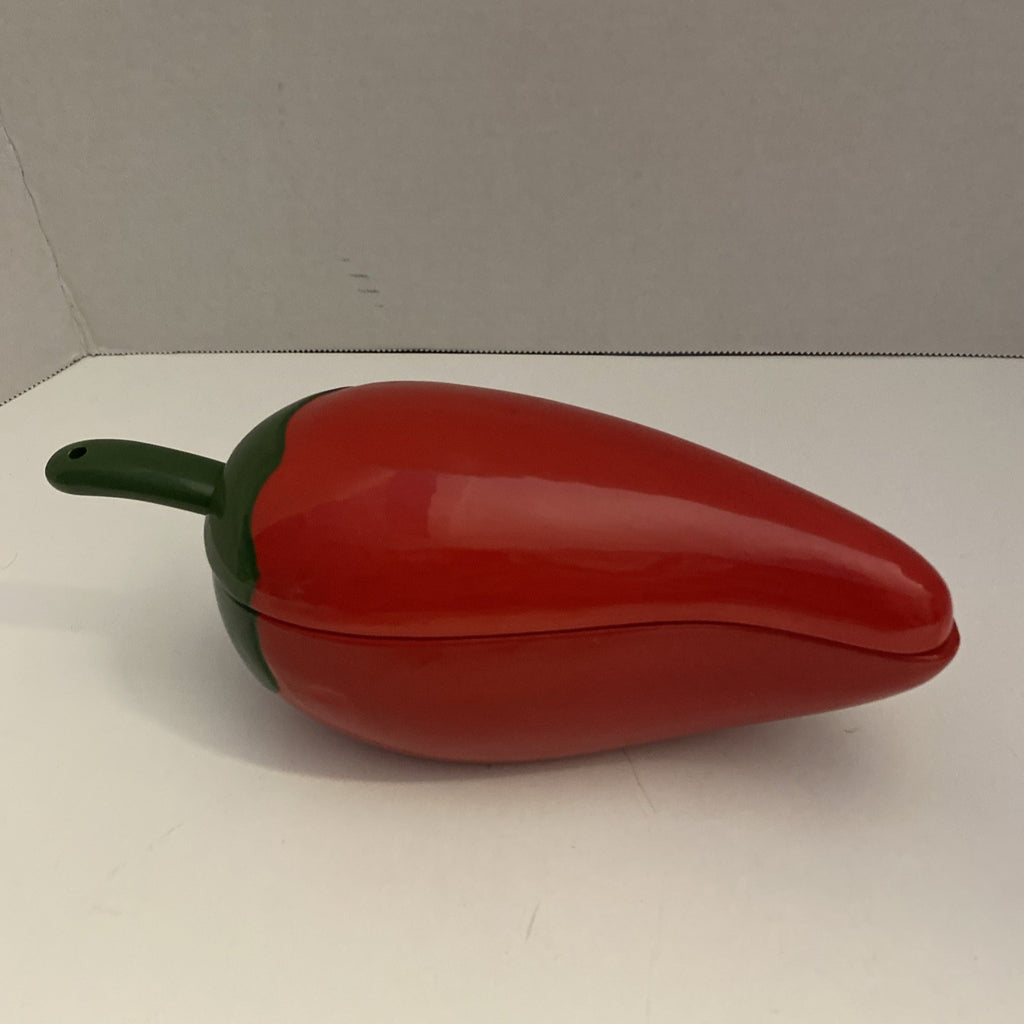 3-Piece Ceramic Red Chili Salsa Bowl  With Lid And Spoon