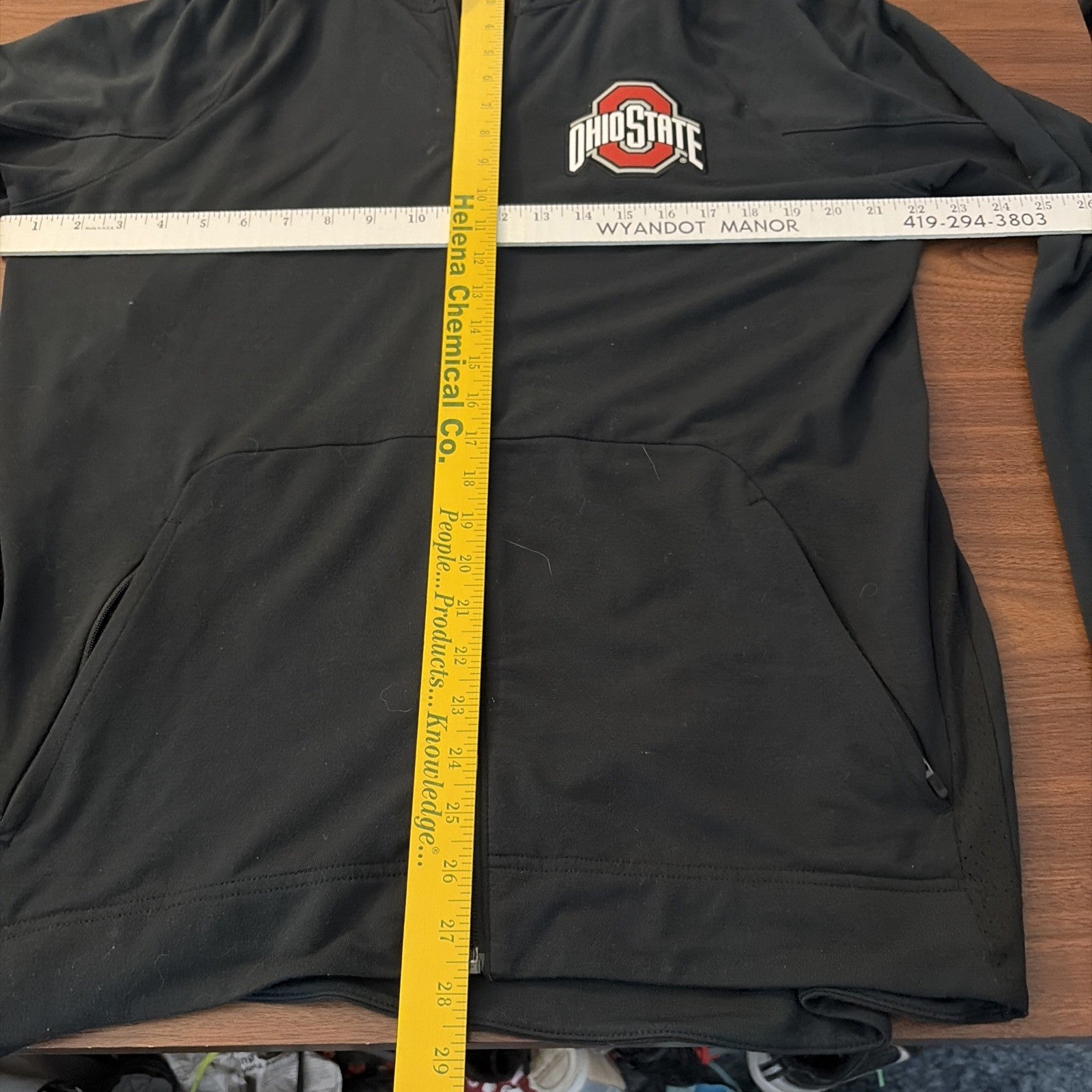 Nike Dri Fit Ohio State full zip black Logo Ng Sleeve Size Large