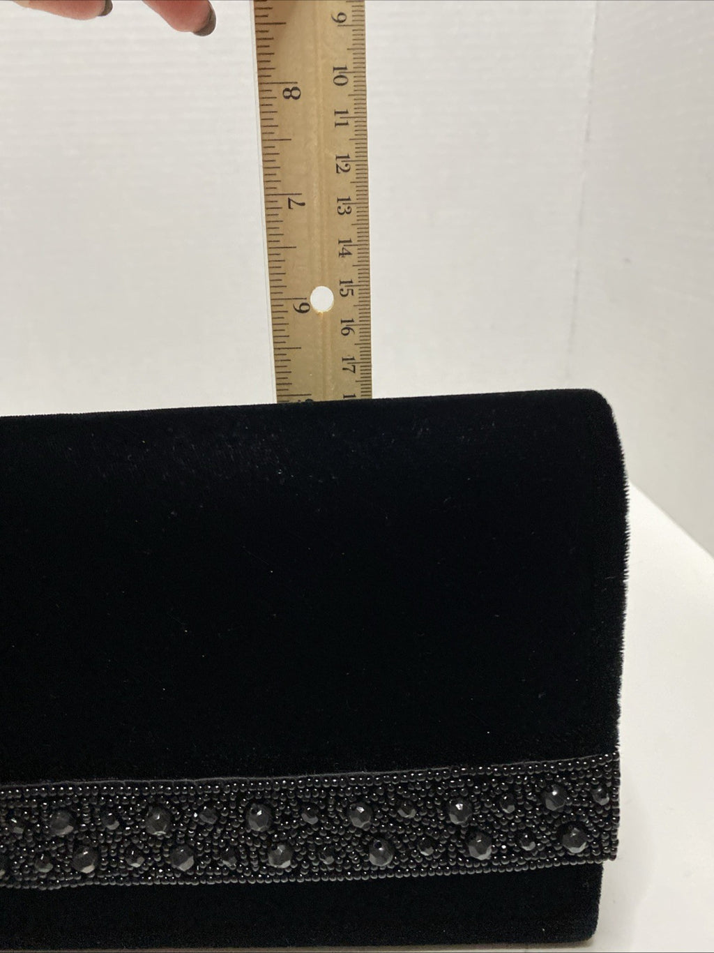 Black Sequin Satin Crossbody Evening Bag Crossbody Purse 8.5” X 5.5”