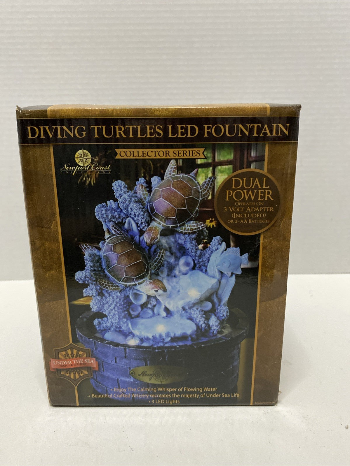 Collectors Series Diving Turtles LED Fountain Lighted Turtles Under the Sea
