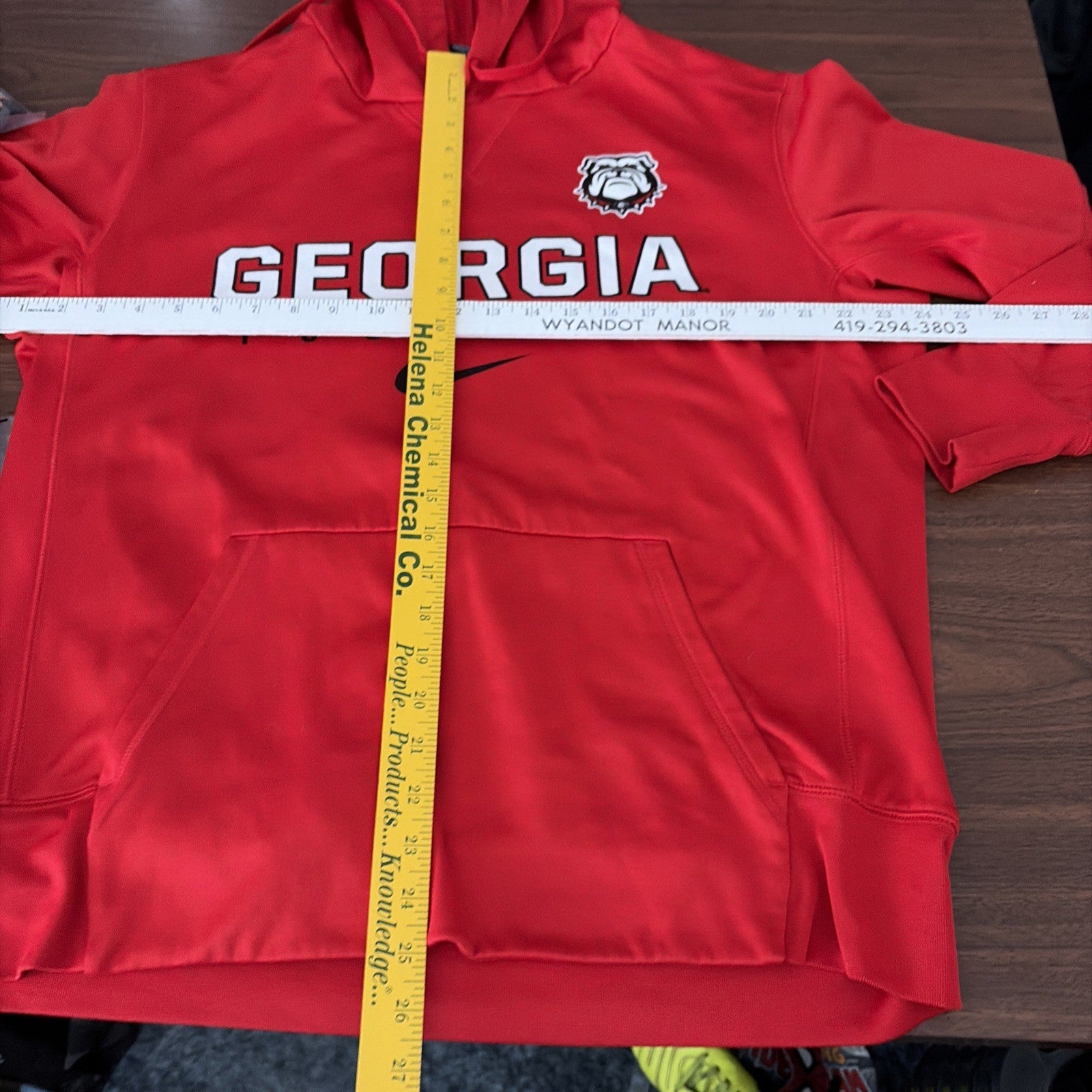 Nike Dry Fit Georgia Football Hooded Pocket Sweatshirt Size Large Men’s