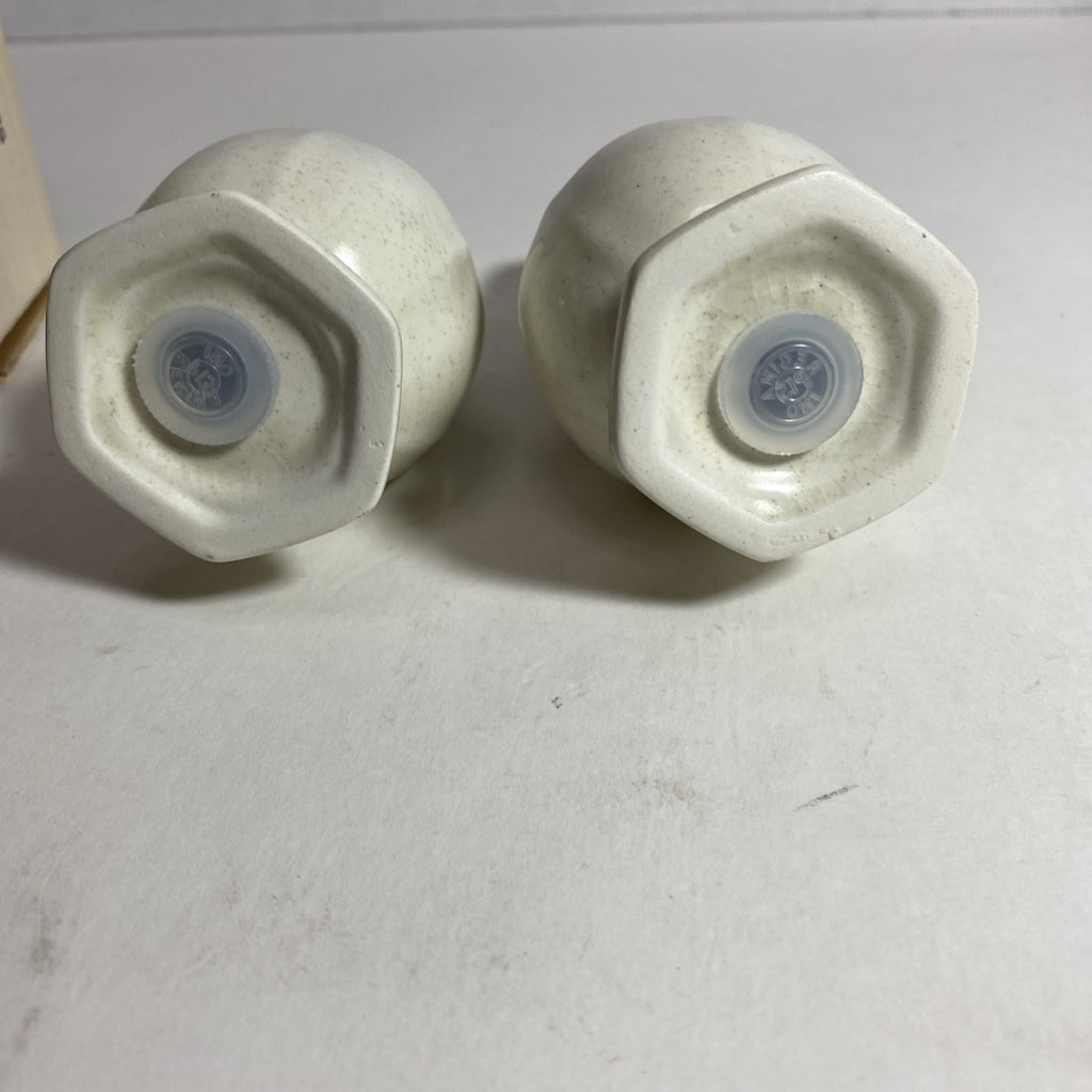 KENSINGTON STAFFORDSHIRE ENGLAND IRONSTONE CANTERBURY SALT and PEPPER SHAKERS