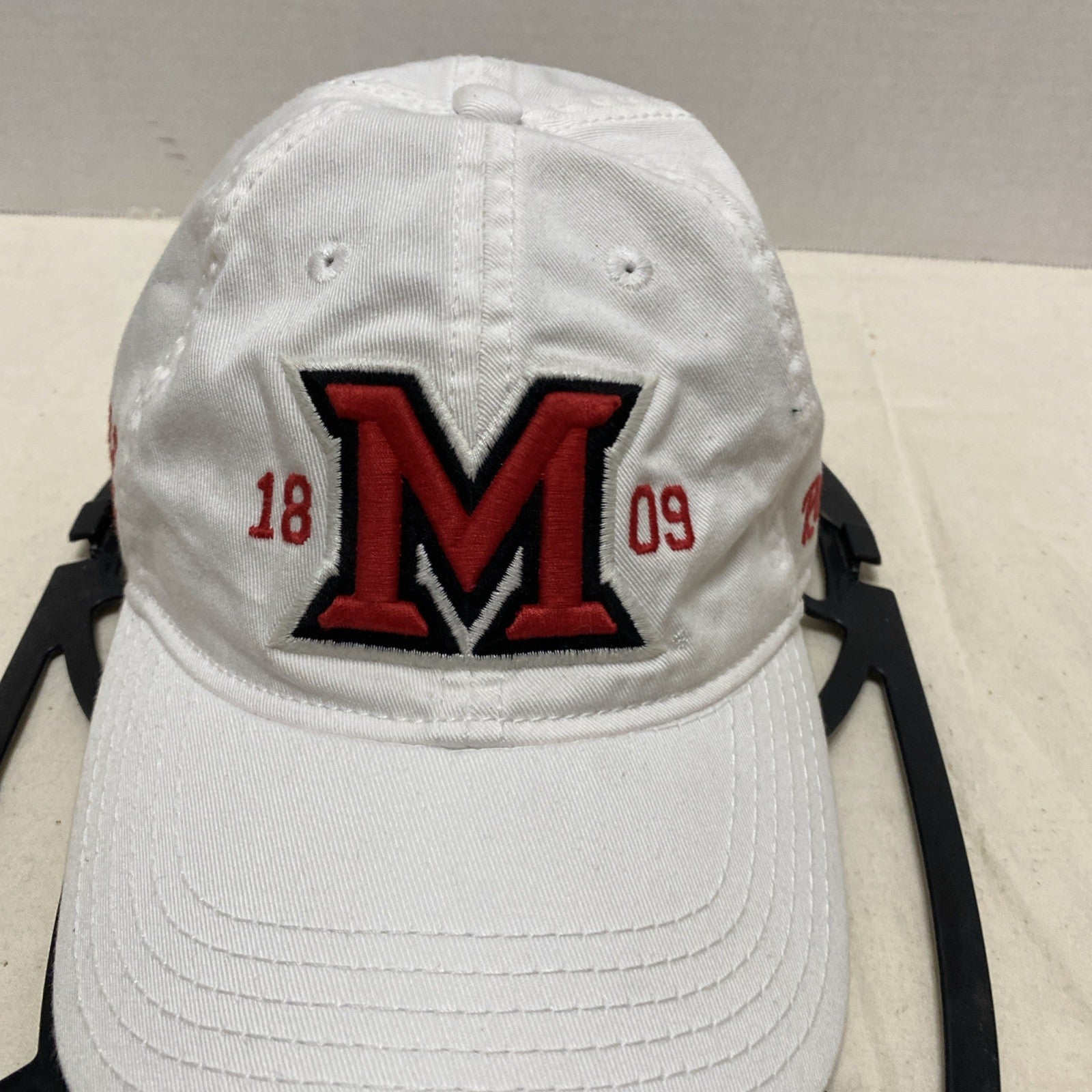 Vintage Miami University Redhawks Hat Baseball College Legacy White OSFA