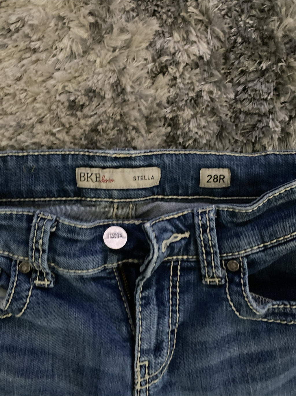 BKE Stella Women’s Low Rise Bootcut, Size 28Rx31 1/2 Blue Jeans