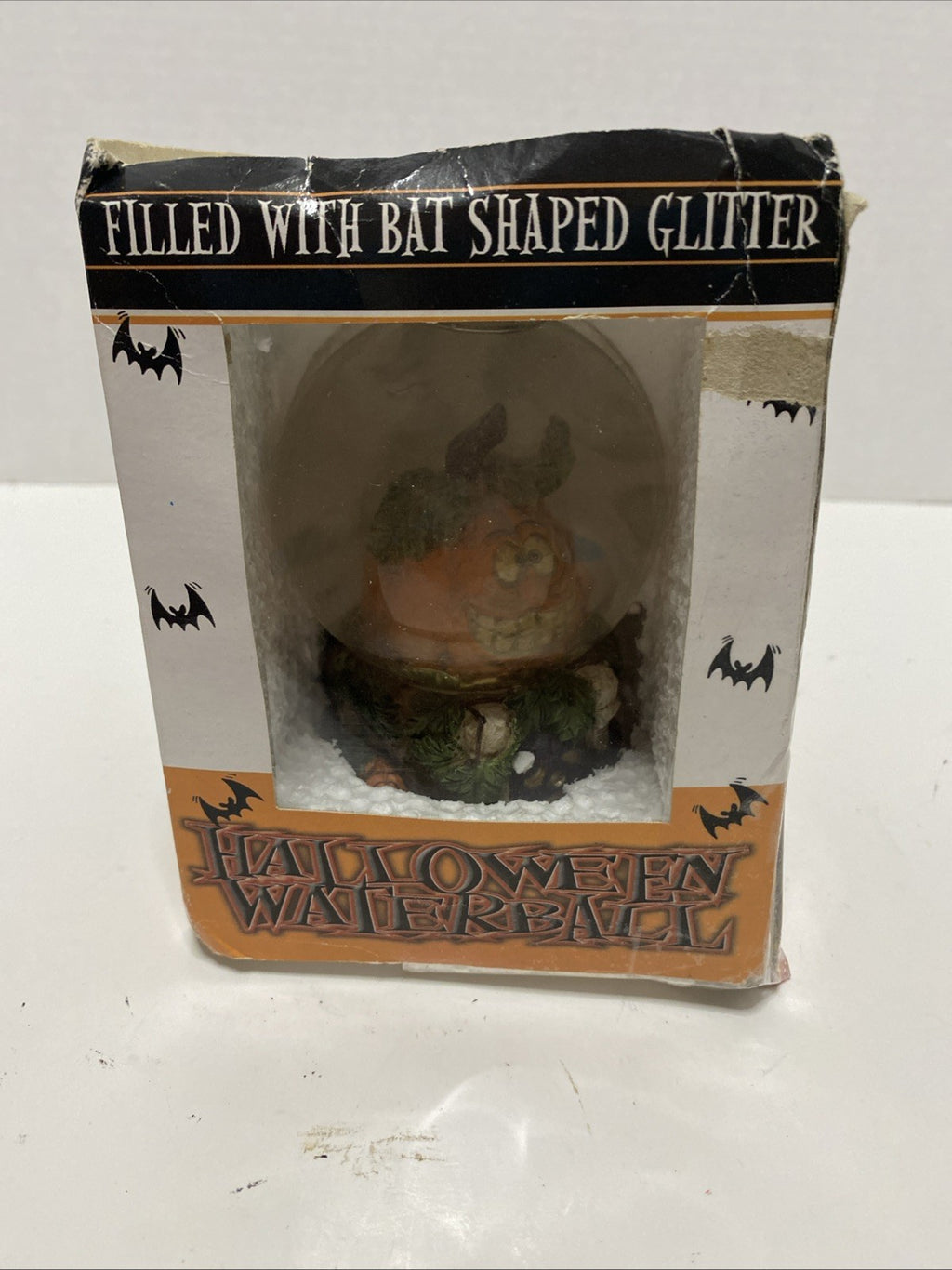 Halloween Snow Globe PUMPKIN BATS Home Holiday Decor