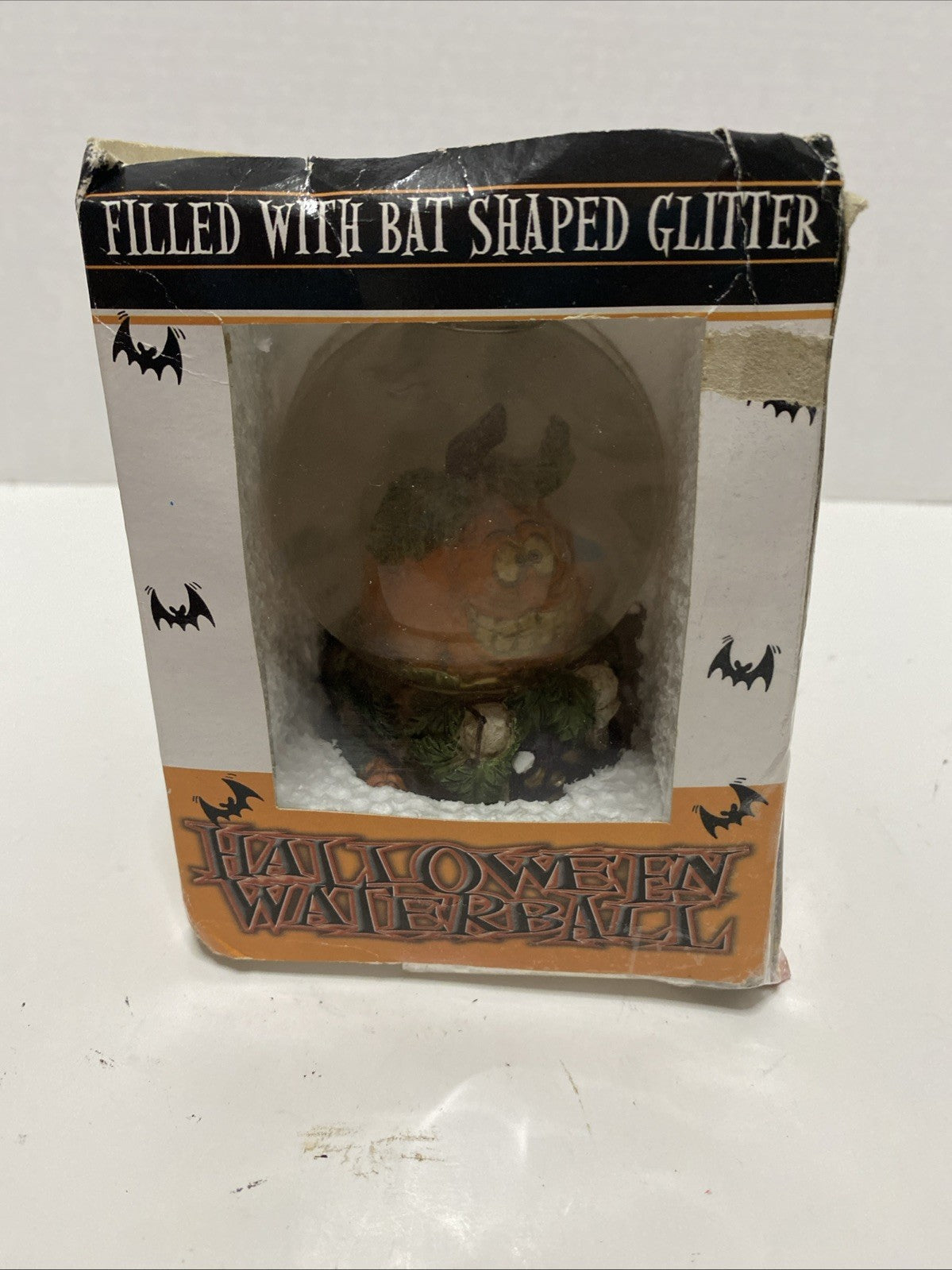 Halloween Snow Globe PUMPKIN BATS Home Holiday Decor