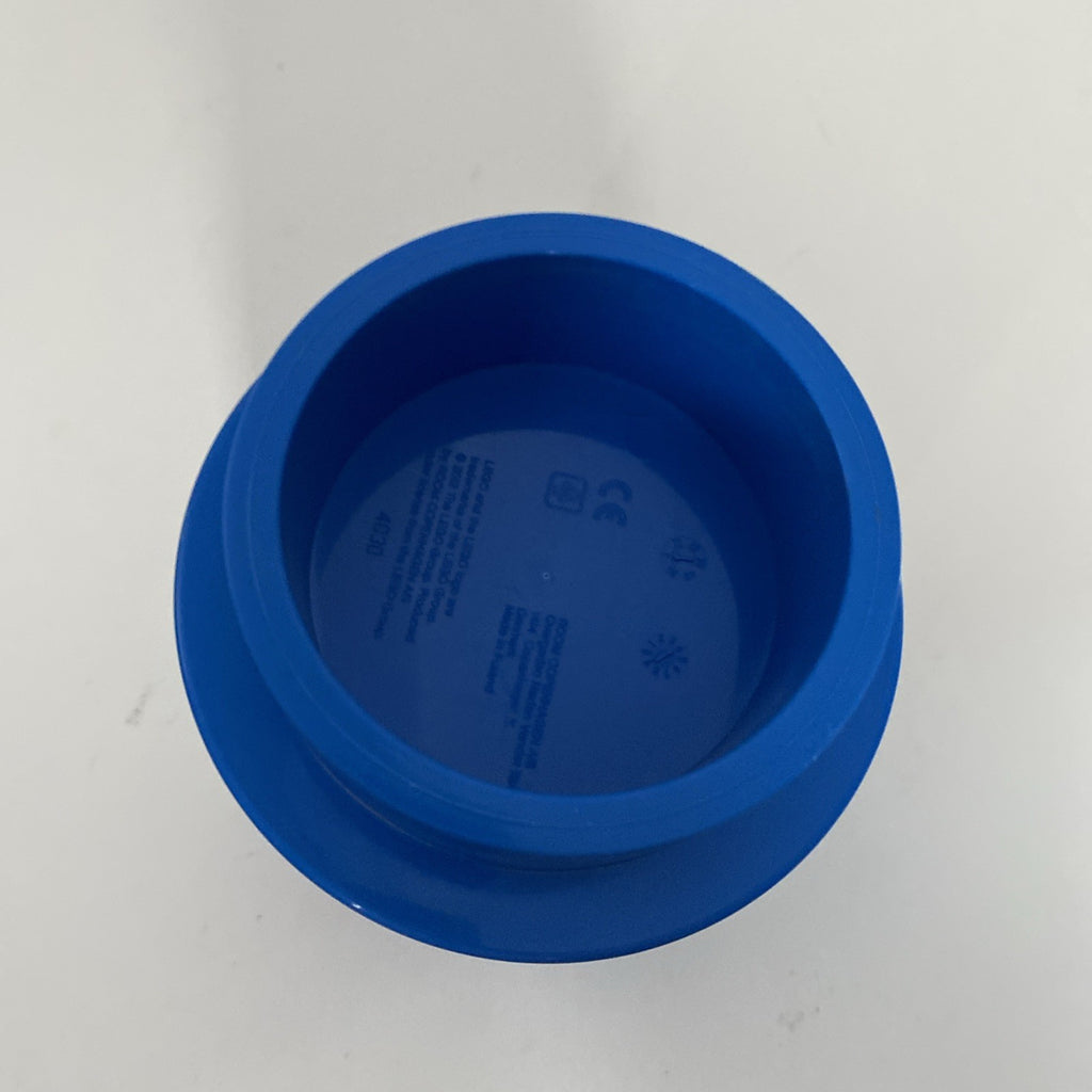 Lego Storage Container Blue Stackable Round. 1 Stud Size