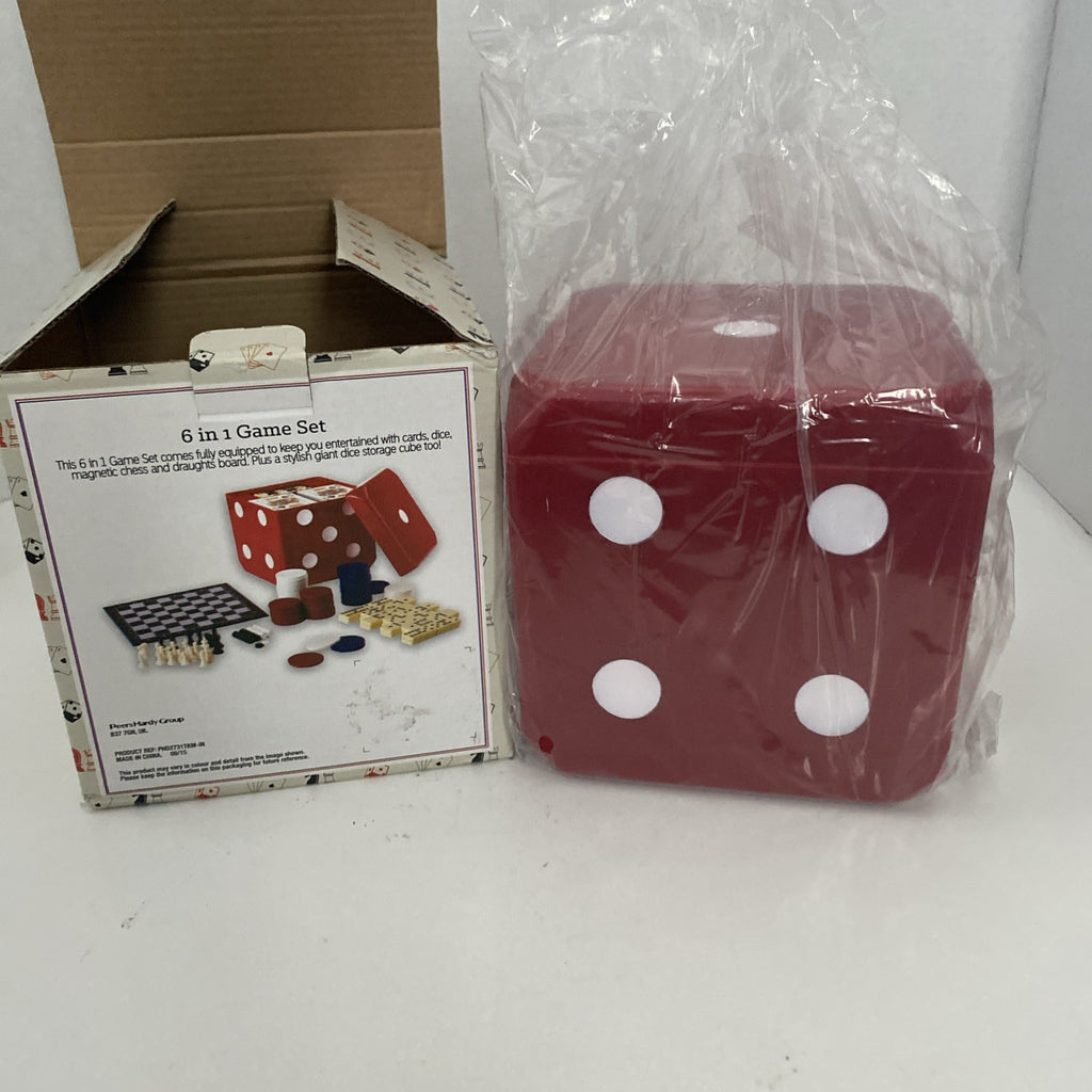 [NEW]Macy's 6 in 1 Game Cube Set - Chess, Checkers, Dominoes, Cards, Poker, Dice