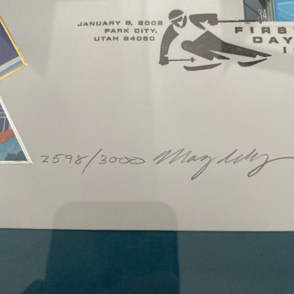 Olympic Games 2002 Utah USPS Signed Artwork 34 Cent Stamps Picture #/3000