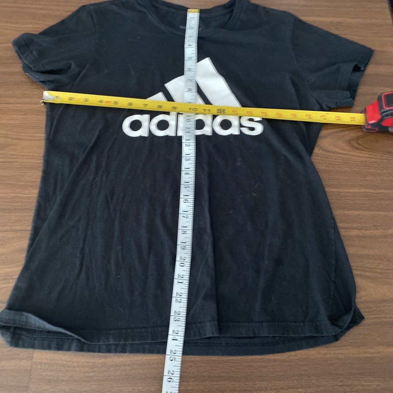 Adidas Shirt Men Large Black Graphic Short Sleeve  Free Shipping