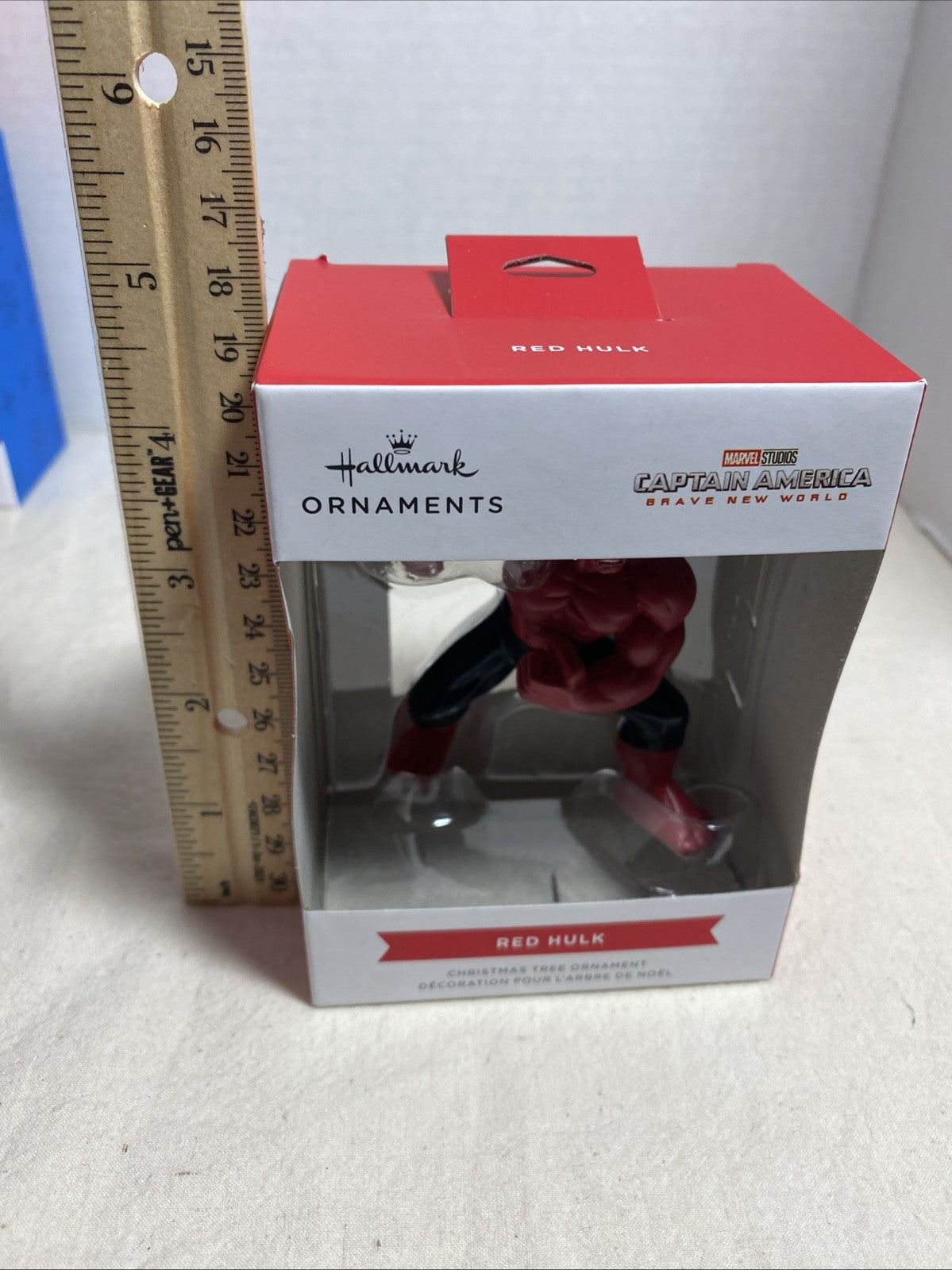 HALLMARK CHRISTMAS ORNAMENTS MARVEL RED HULK CAPTAIN AMERICA FRANCHISE 2025
