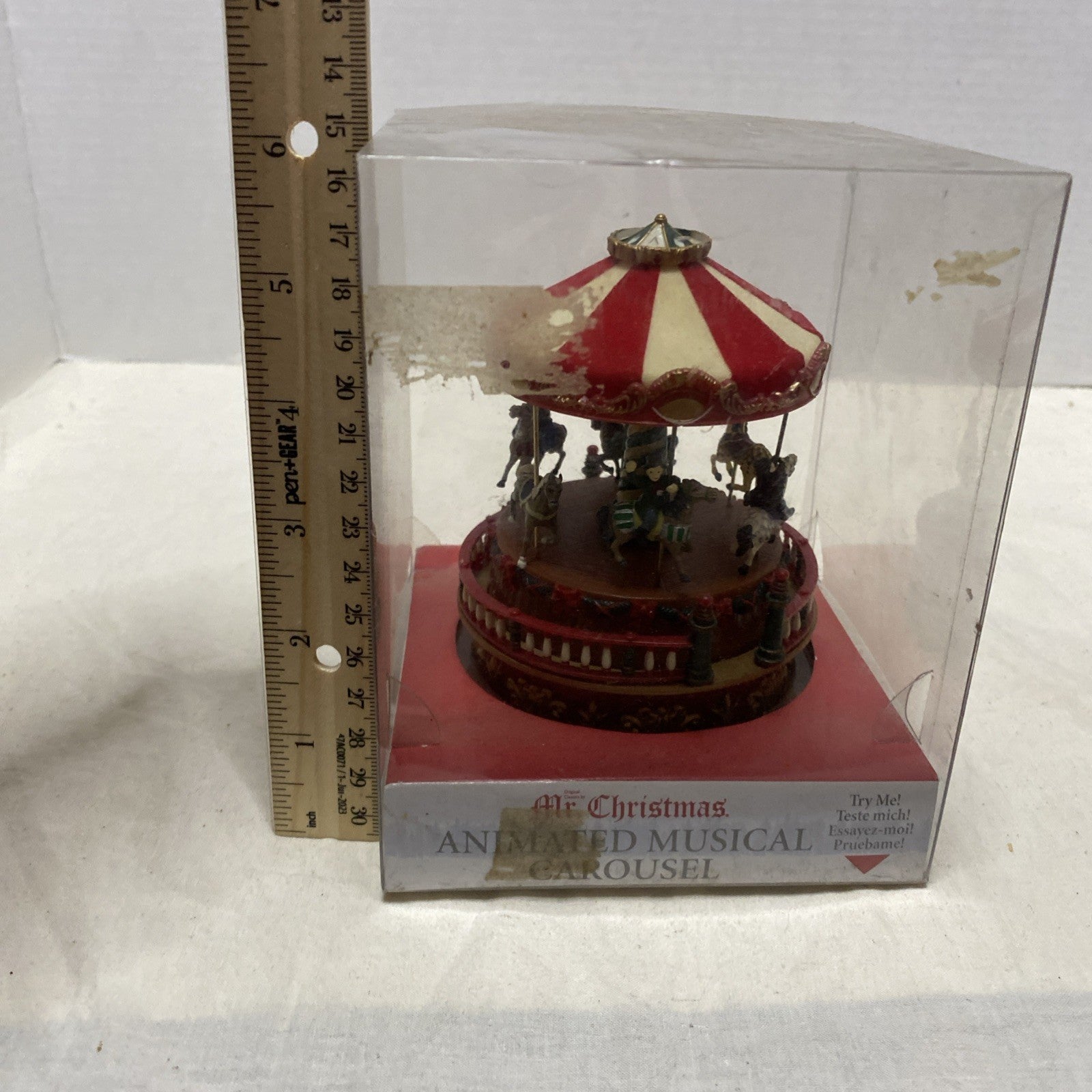 Mr Christmas 2009 Musical Carousel Miniature Plays “God Rest Ye Merry Gentlemen”