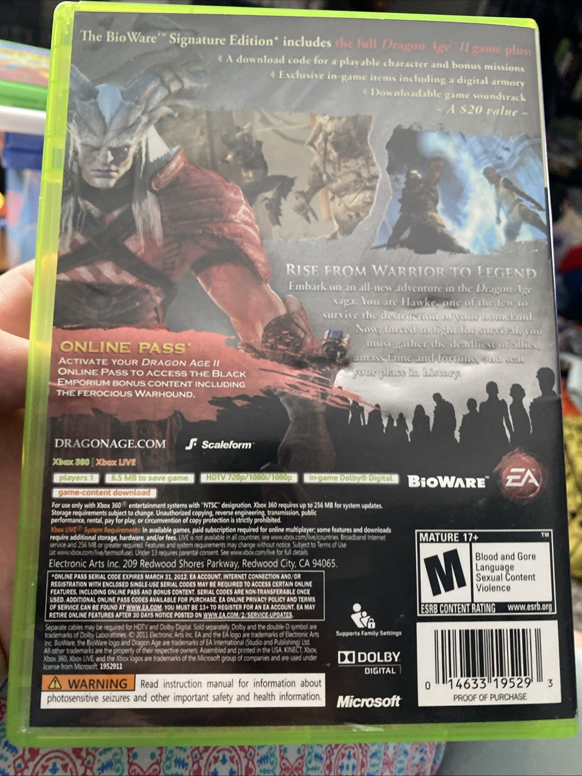 Dragon Age II: BioWare -- Signature Edition (Microsoft Xbox 360) Tested - CIB