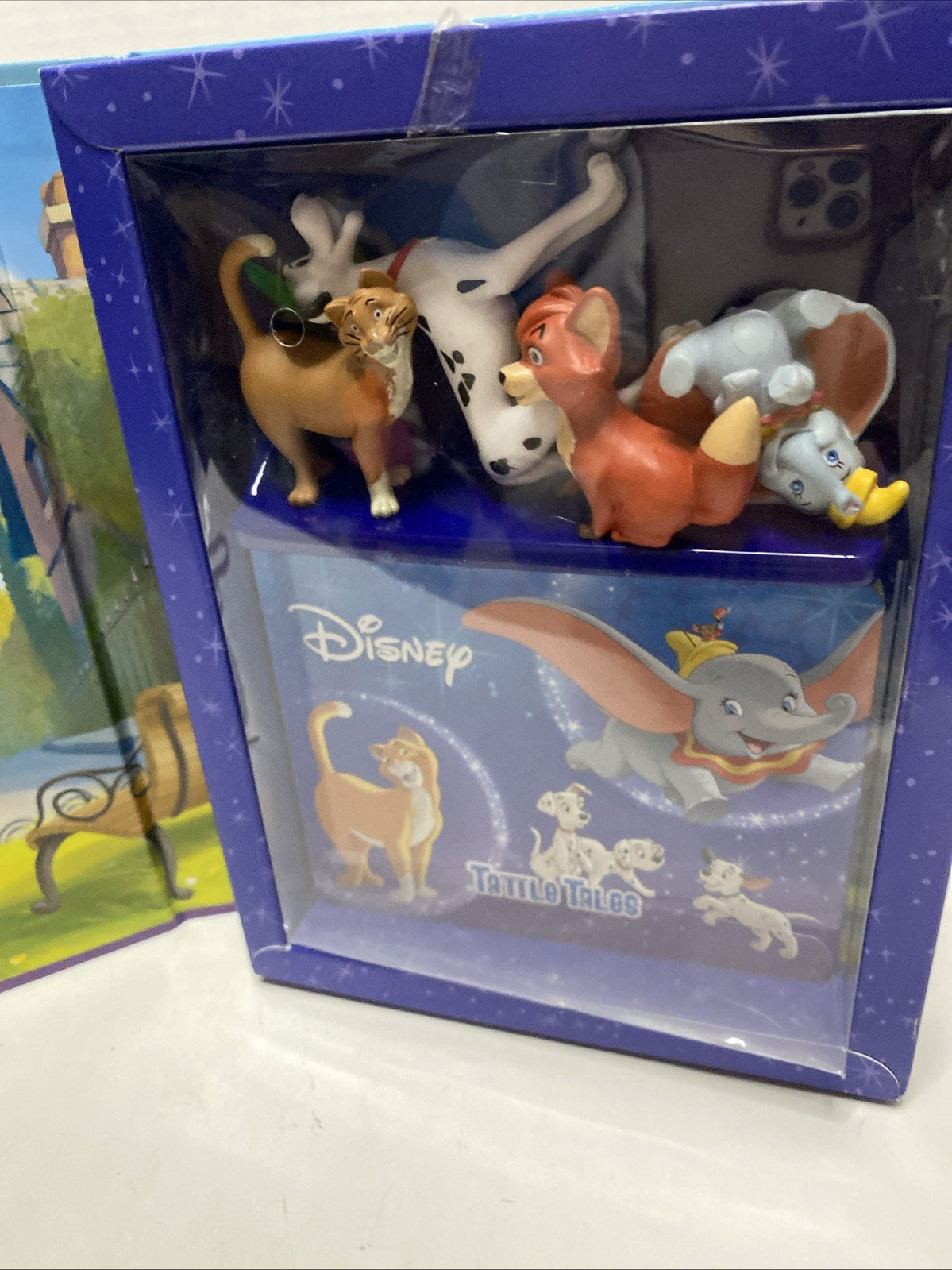 Disney Animals Tattle Tales Storybook & 4 Figurine Play Kit