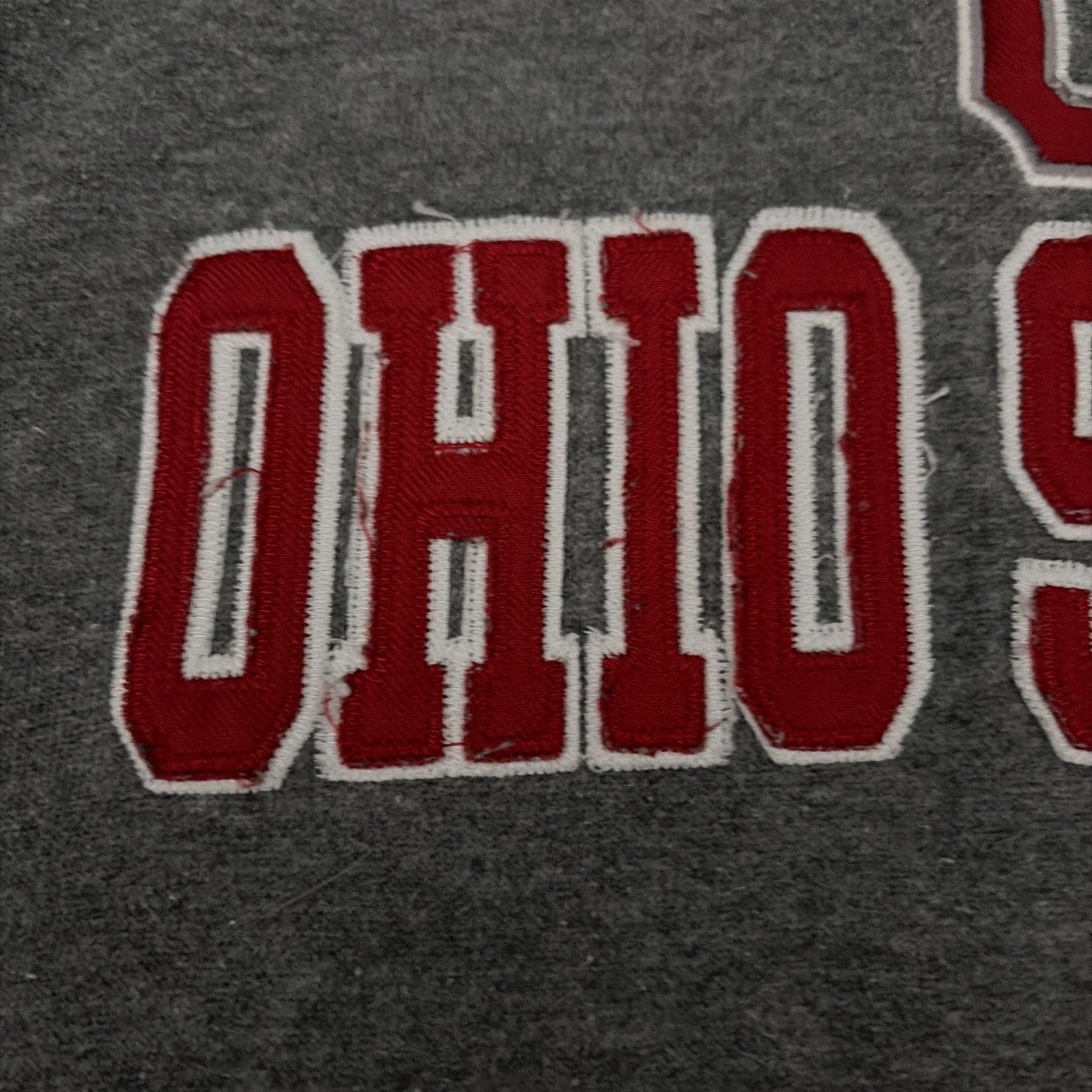 Ohio State University Buckeyes Pullover Hoodie Grey Size XL
