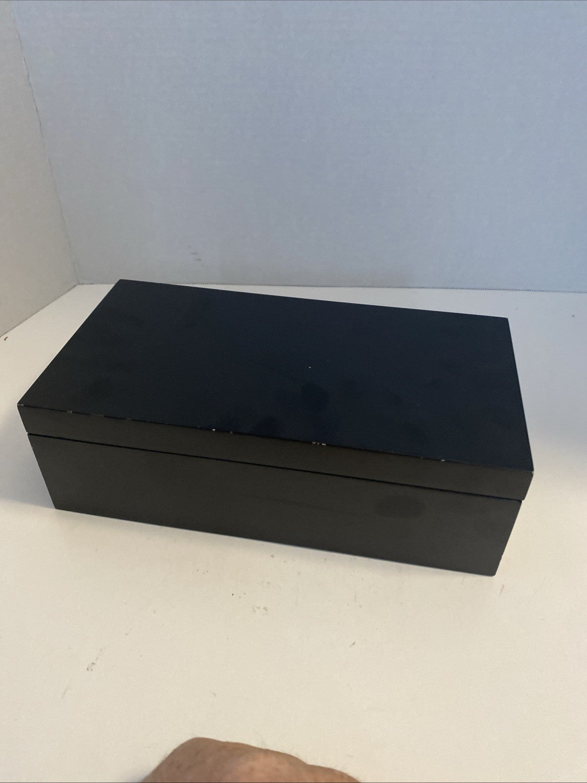 Handmade wooden storage box, heavy recessed hinges, approx. 5.5 X 10.5