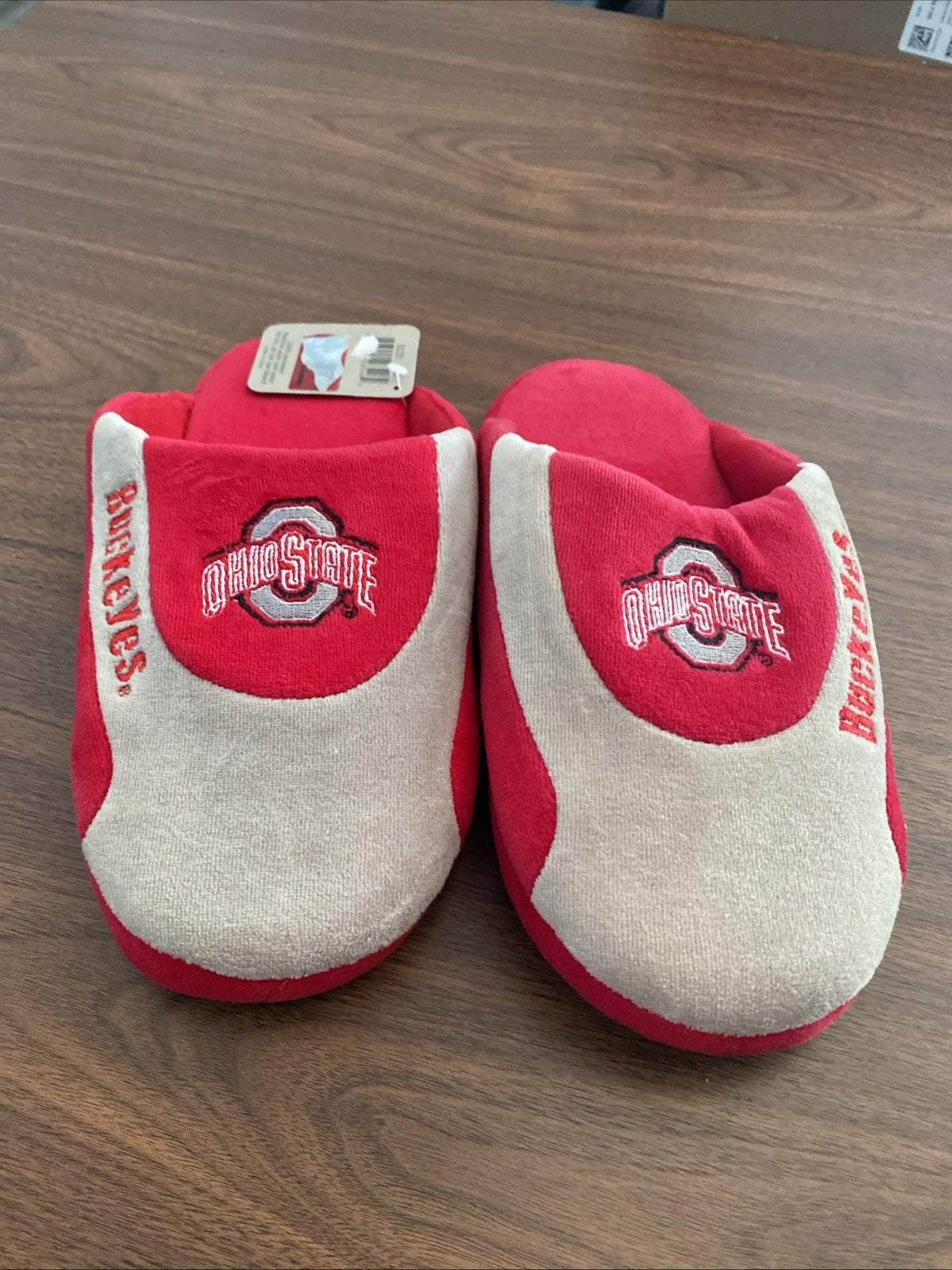 Ohio State Buckeyes plush house slippers Unisex size M
