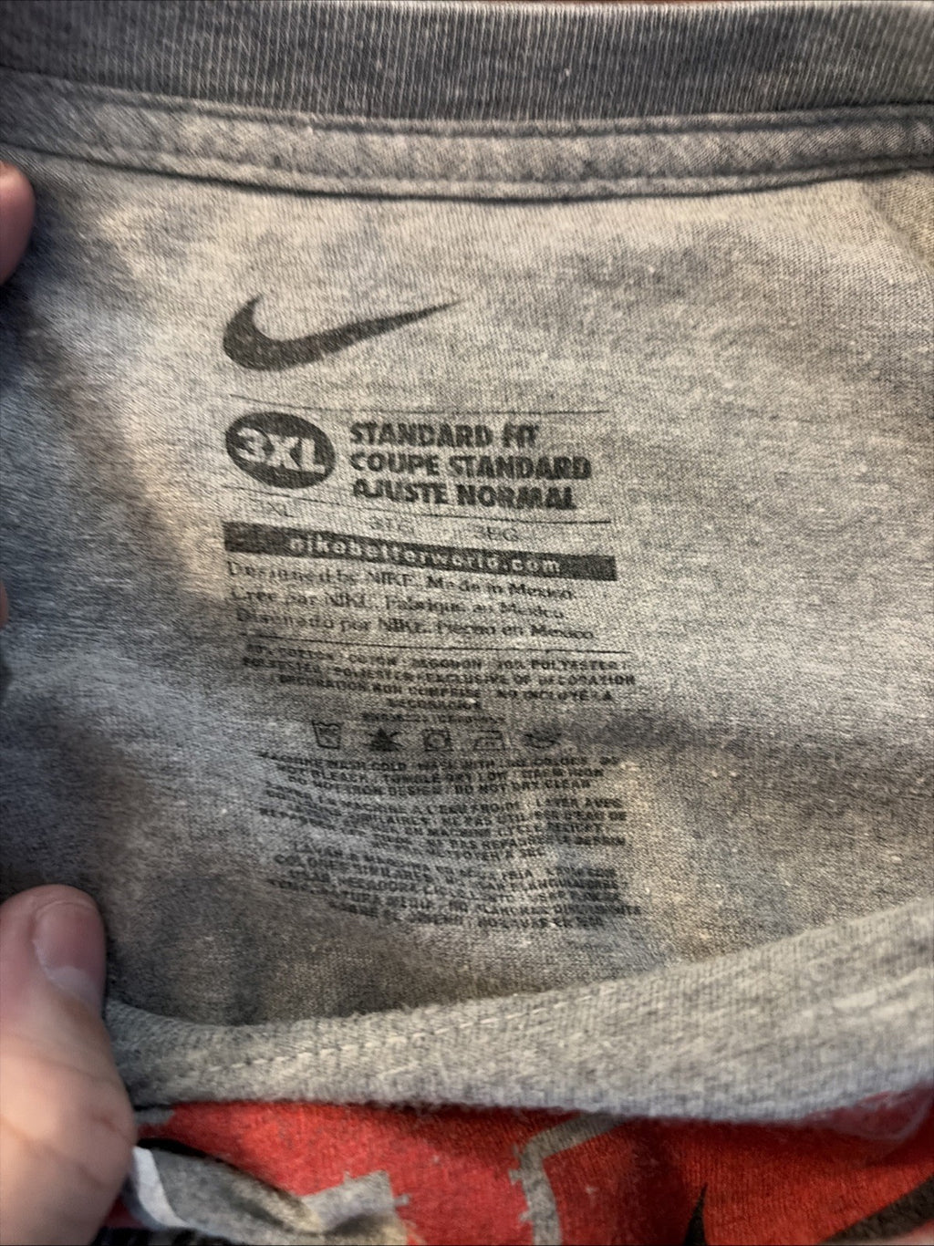 Nike Men’s 3XL Gray Short Sleeve T-Shirt Ohio State Buckeyes Football