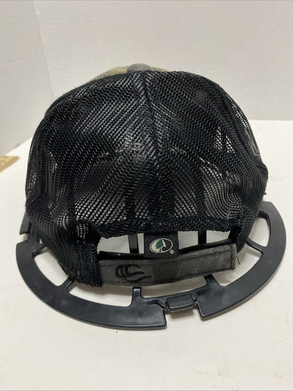 BBB  Leather Patch Logo W Cameo  Hat Cap Snapback Mesh Back Adjustable