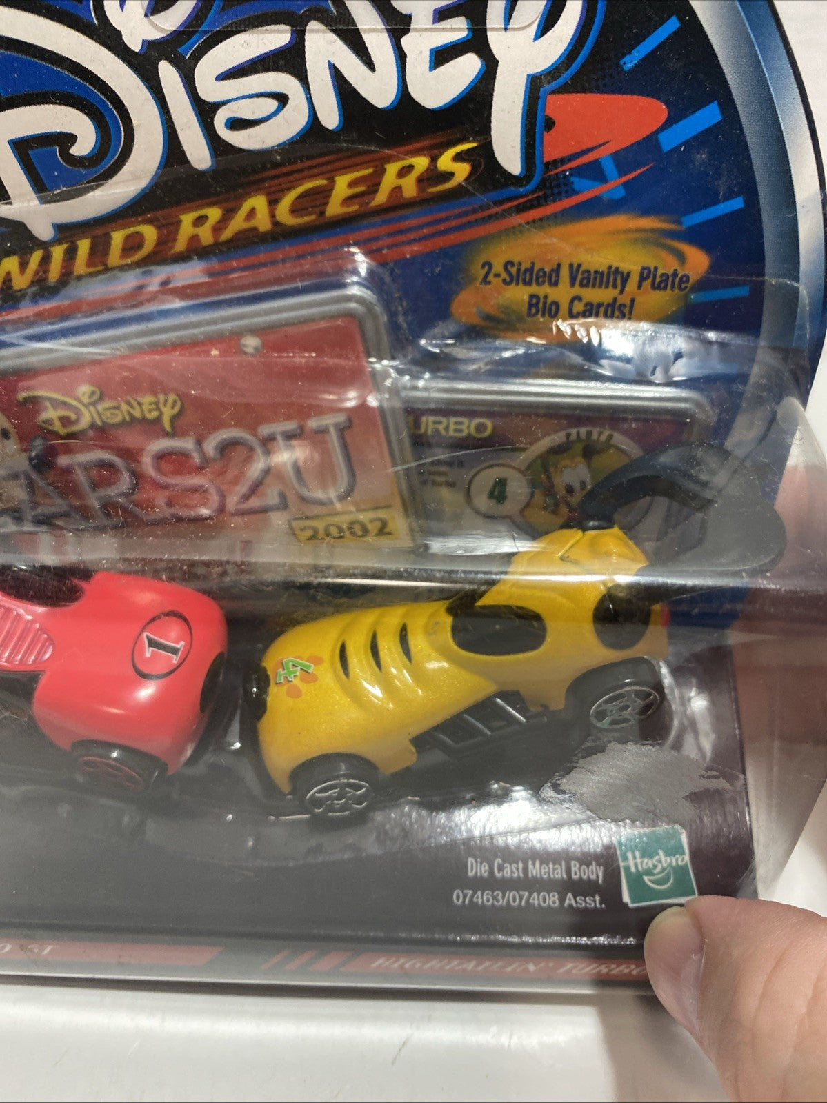 Rare Disney Hasbro 2002 Wild Racers M1 Turbo GT Hightailn' Turbo Die Cast HTF