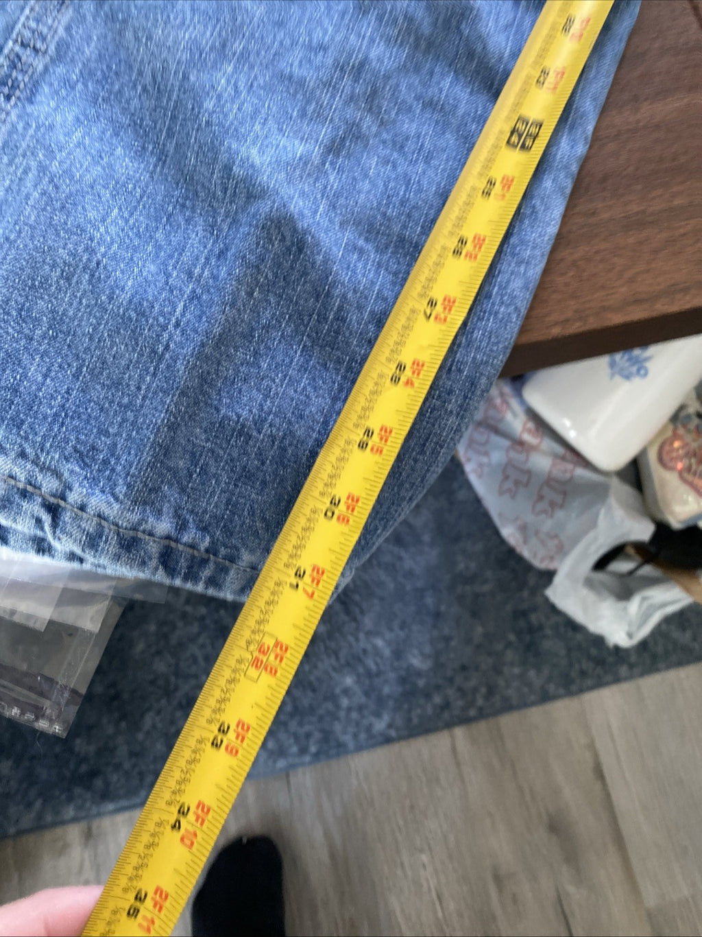 Lee Dungarees Carpenter Jeans Mens 33x32 Blue Denim Workwear Utility Distressed