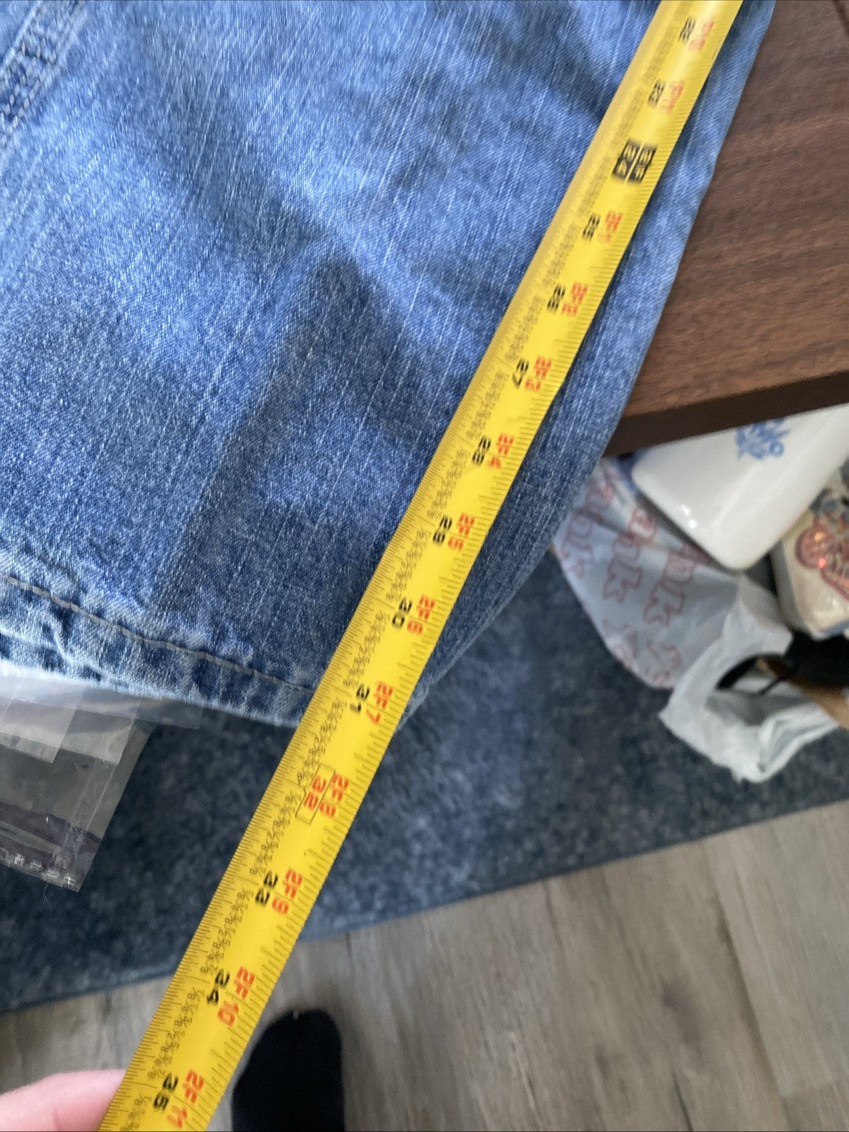 Lee Dungarees Carpenter Jeans Mens 33x32 Blue Denim Workwear Utility Distressed