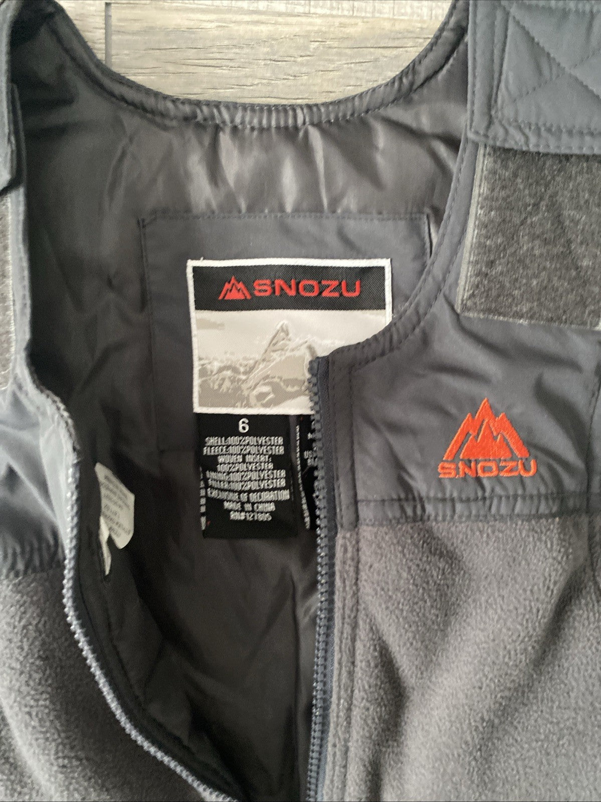 Snozu Kids Snowsuit Boys Size 6 Black Winter Snow Bib Overalls Outdoor Wear