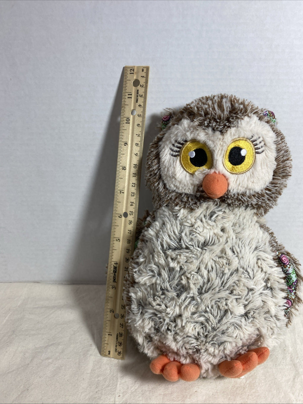 Little Brownie Girls Scouts Brown Gray Owl Bird Plush Stuffed Toy 10"