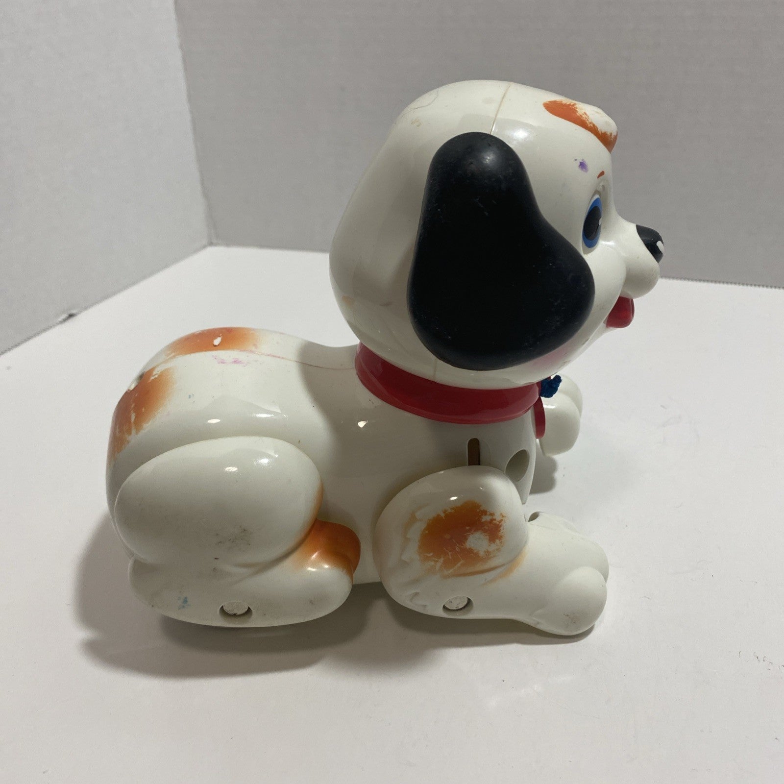 Fisher Price Lil Snoopy 1999 Pull Along Toy Puppy Dog Squeaker Bark Brown White