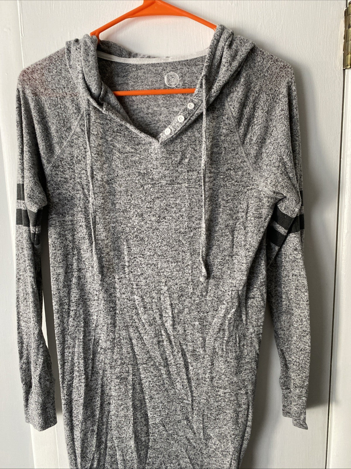 SO women’s long sleeve lightweight sweatshirt 1/4 button￼up