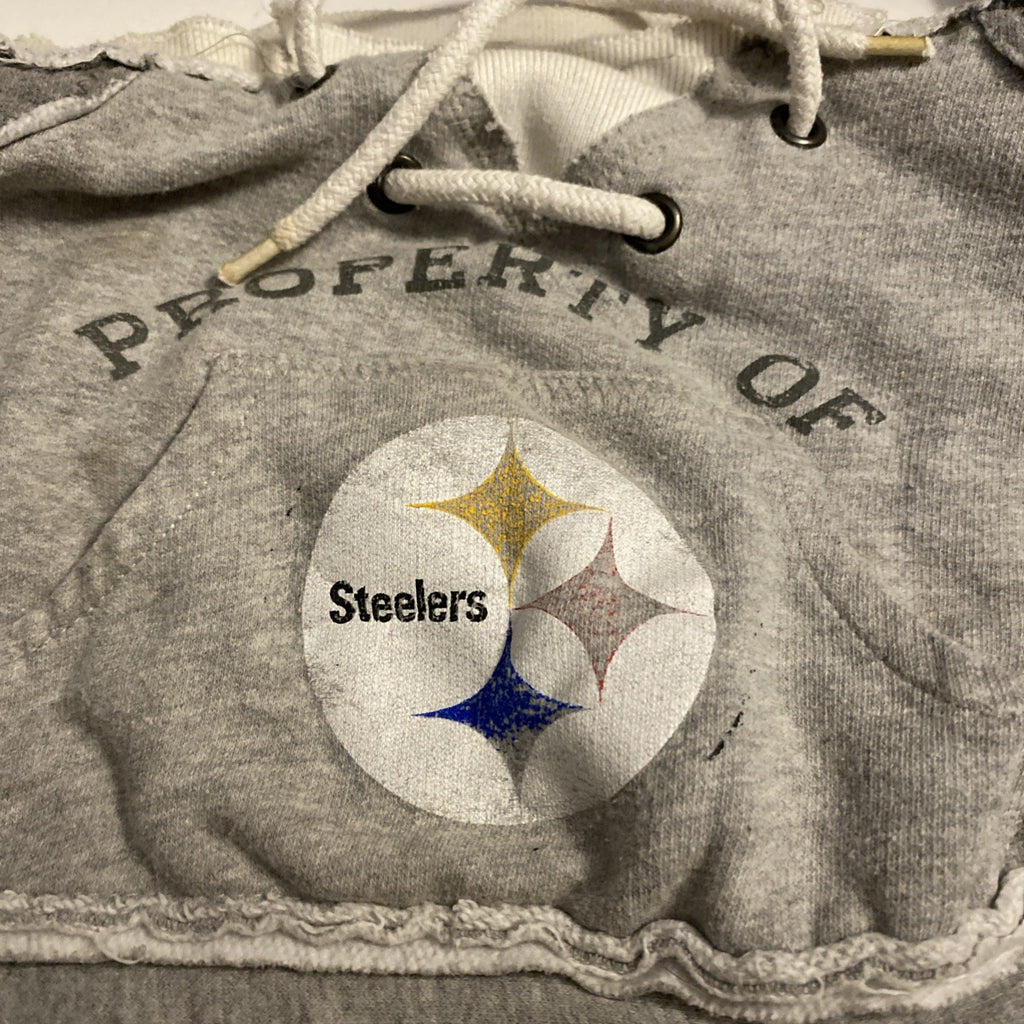 PITTSBURGH STEELERS Hoodie Purse Handbag Football NFL Gray Cotton ProFANity