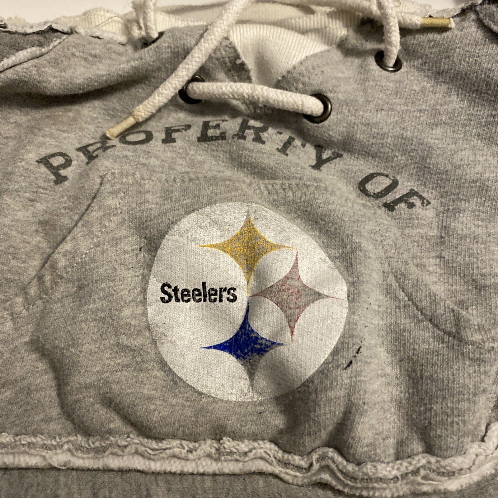 PITTSBURGH STEELERS Hoodie Purse Handbag Football NFL Gray Cotton ProFANity