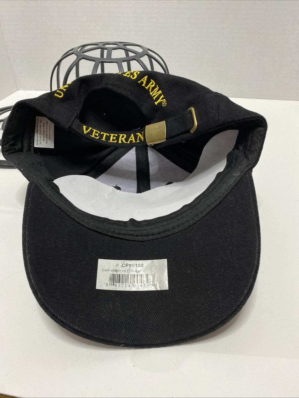 United States Army Veteran Embroidered Strap Back Baseball Cap Hat U.S ARMY