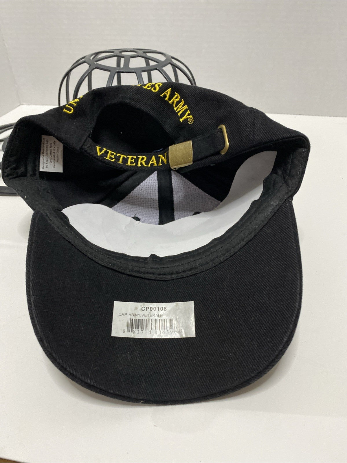 United States Army Veteran Embroidered Strap Back Baseball Cap Hat U.S ARMY
