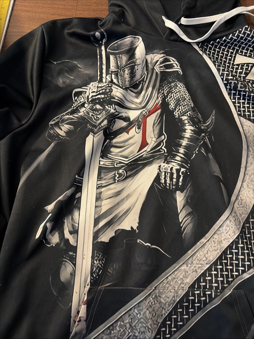 Fashion Printed Knights Templar Men's Hoodie Large