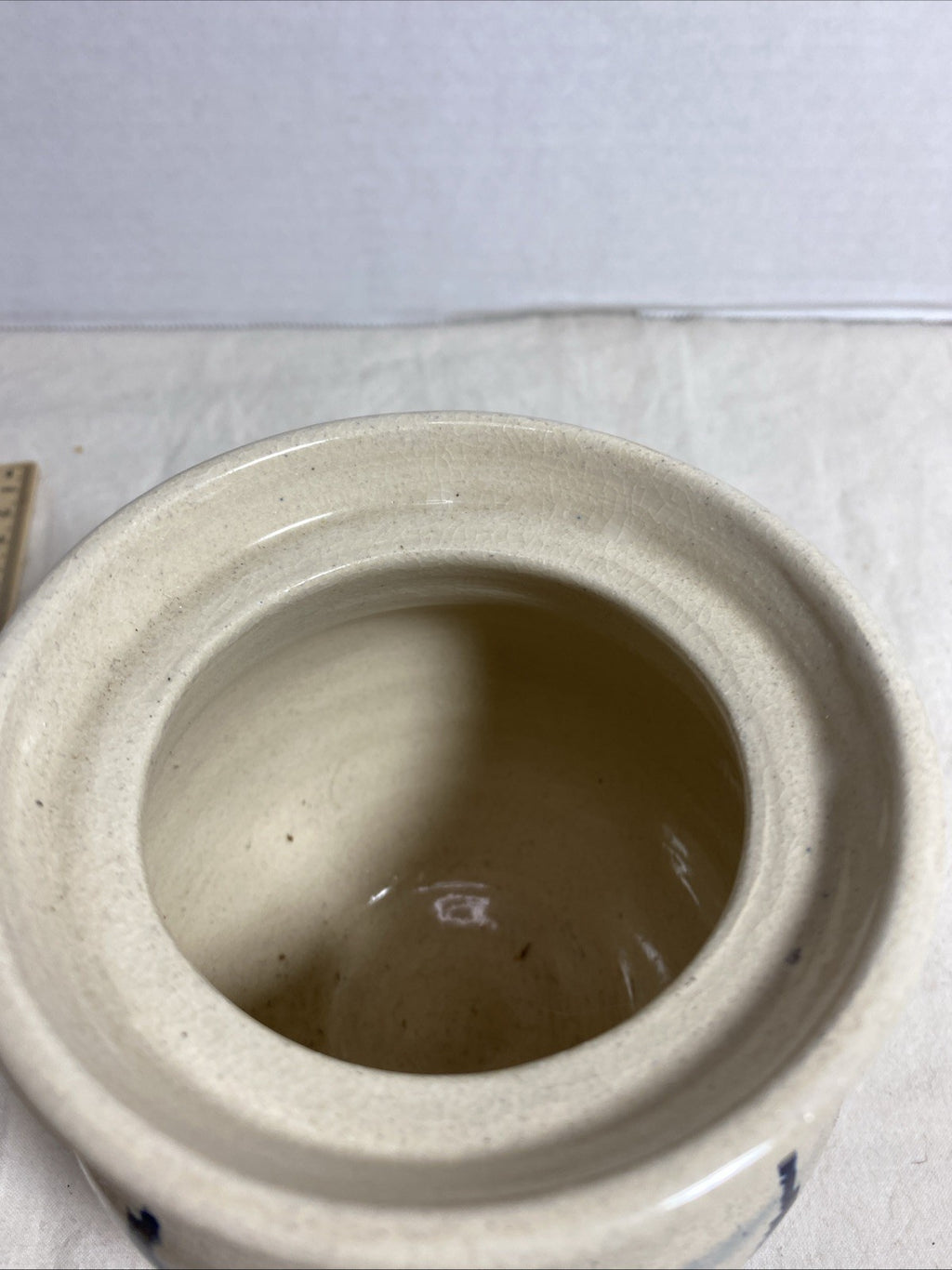 Paul Storie Pottery ~ Crock 7" ~ Blue Country Barn