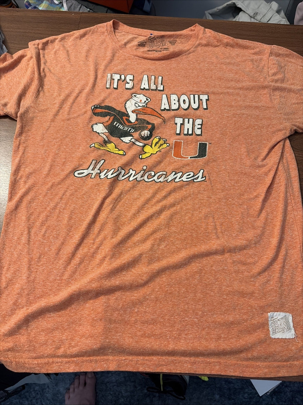 MIAMI Hurricanes Reto Brand "IT'S ALL ABOUT THE U":T shirt XL