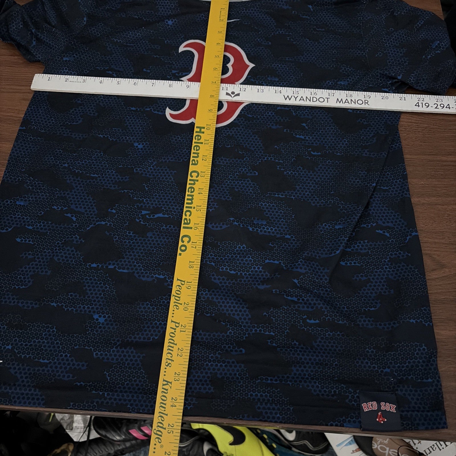 Boston Red Sox MLB Nike Dri-Fit Tee T-Shirt Blue Center Swoosh Size Large L