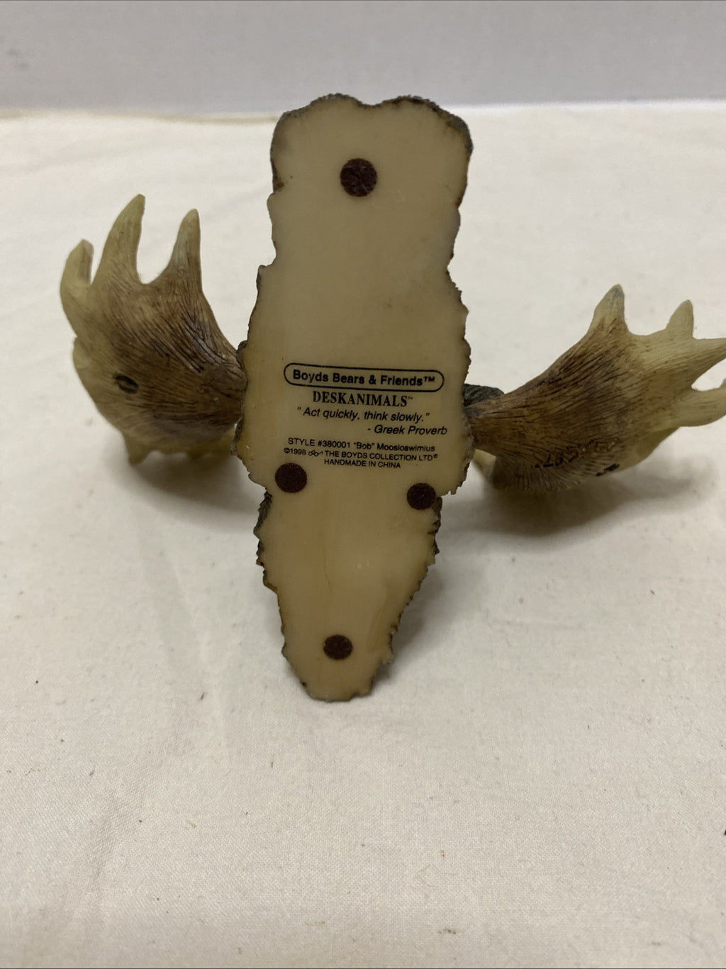 1998 Boyds Bears Friends Desk Animals 380001 "Bob"  MOOSOSWIMINOUS