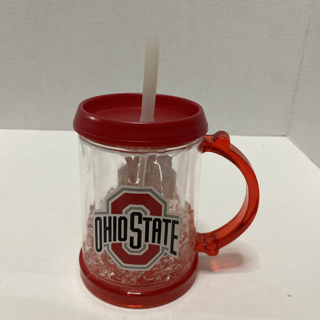 Duck House Sports Ohio State Buckeyes NCAA Frosted Plastic Mug Cup With Straw