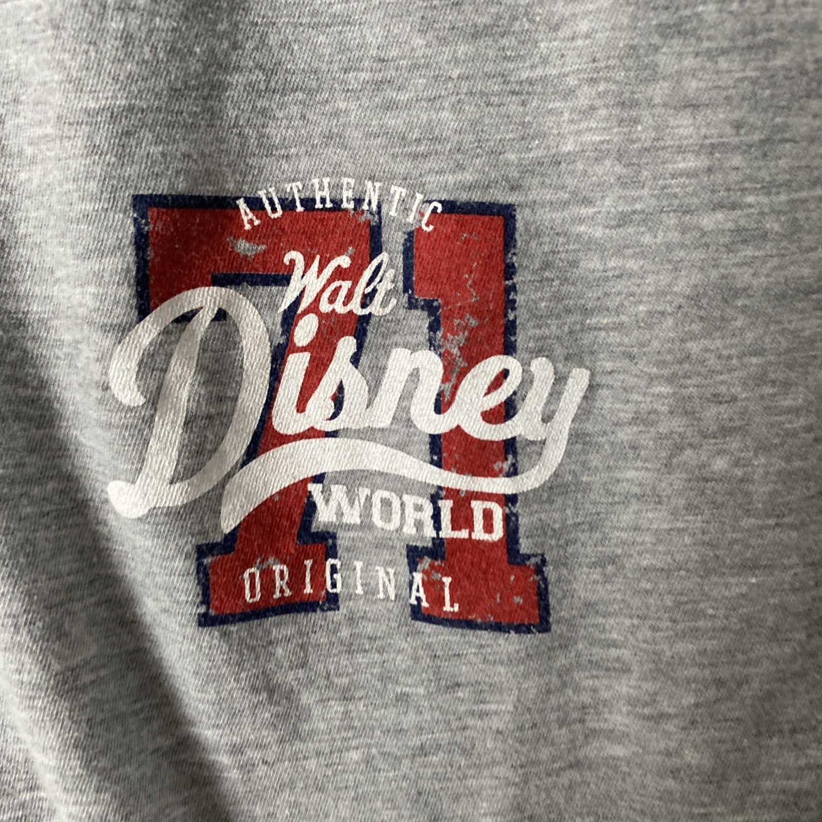 Disney Parks Walt Disney World Women's Basic Gray Logo Top Size XL D-14