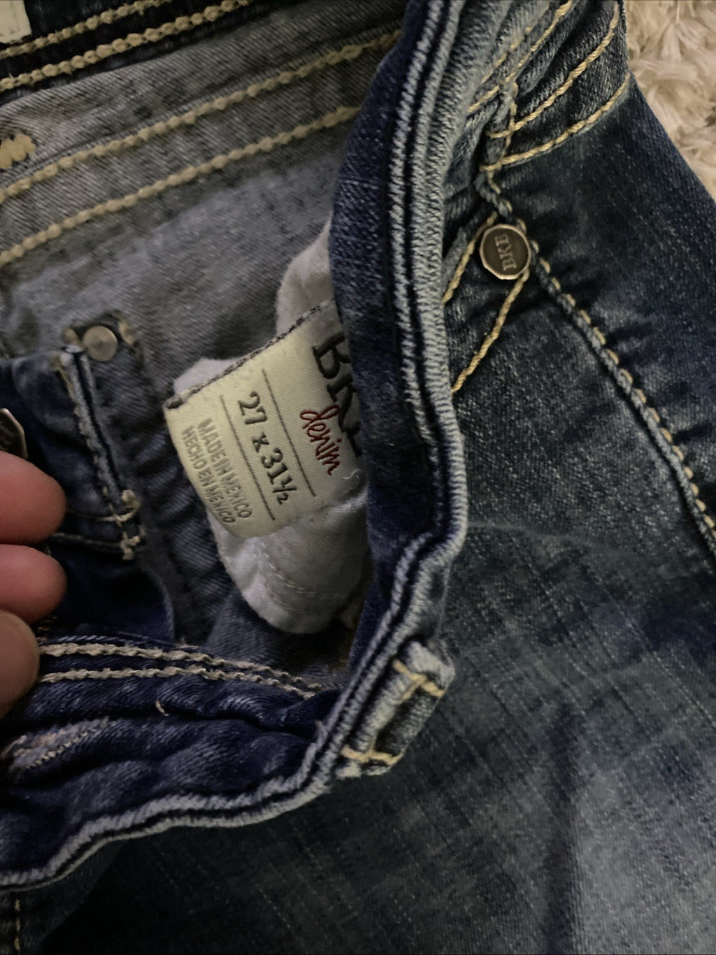 BKE Denim Jeans Women's 27R STELLA Low Rise Skinny Blue Medium Wash (27x31.5)