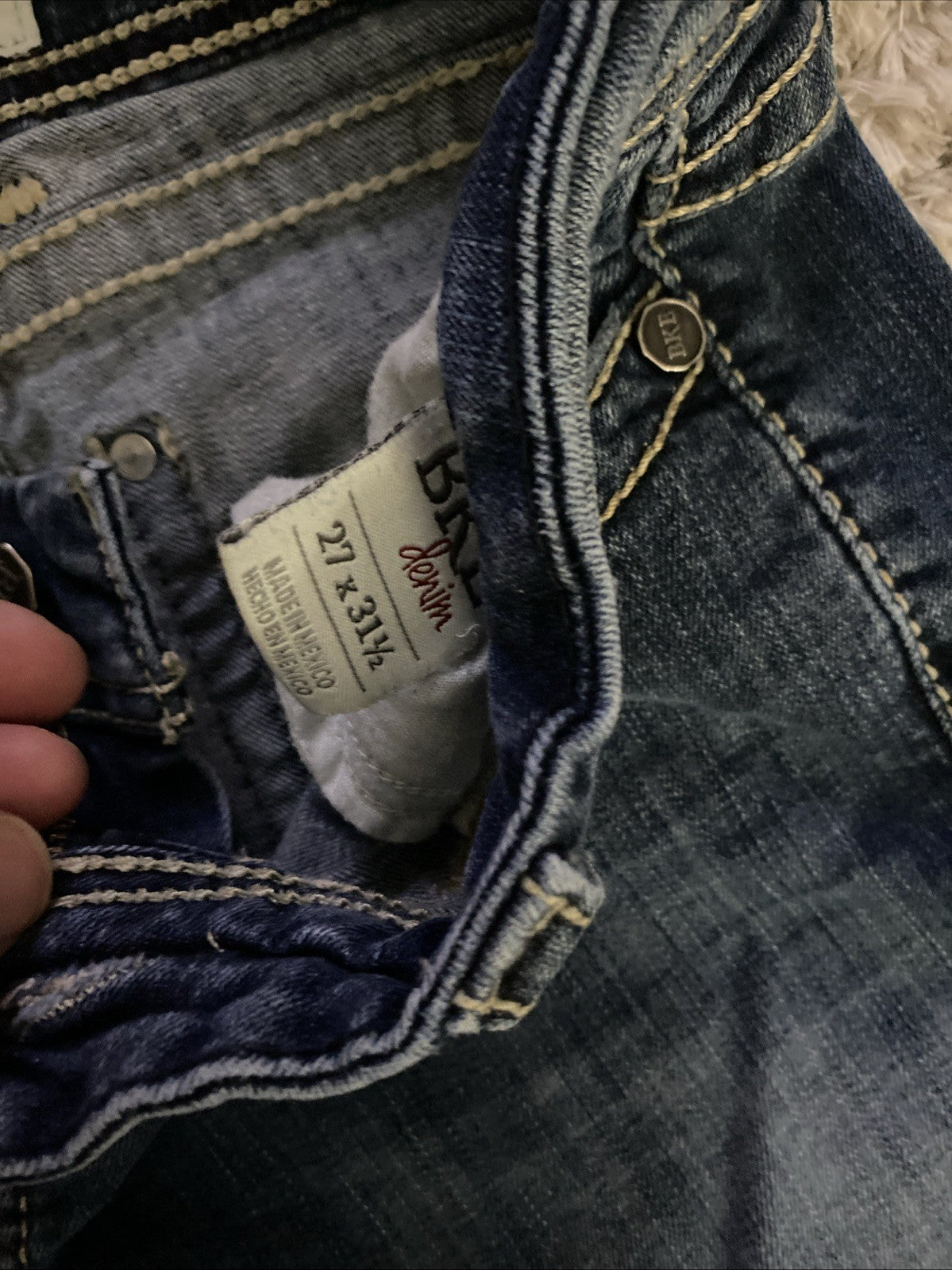 BKE Denim Jeans Women's 27R STELLA Low Rise Skinny Blue Medium Wash (27x31.5)
