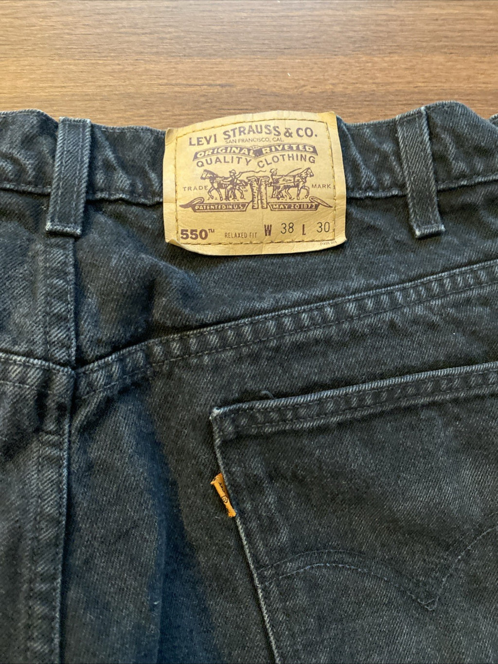 Levi's Men's 550 Relaxed Fit Jeans - 38x30 - Black
